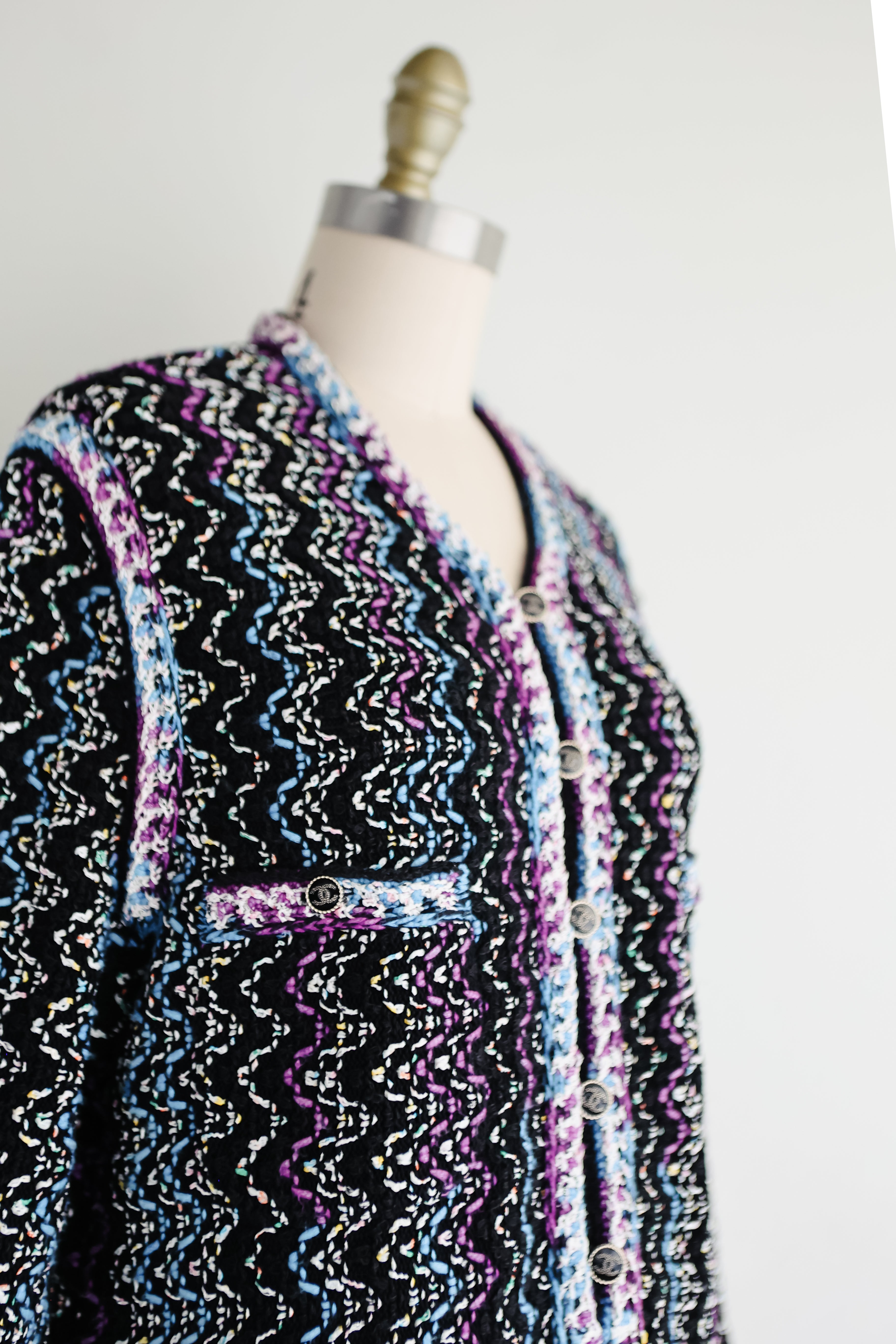 CHANEL Runway Tweed Mini Dress sz 42