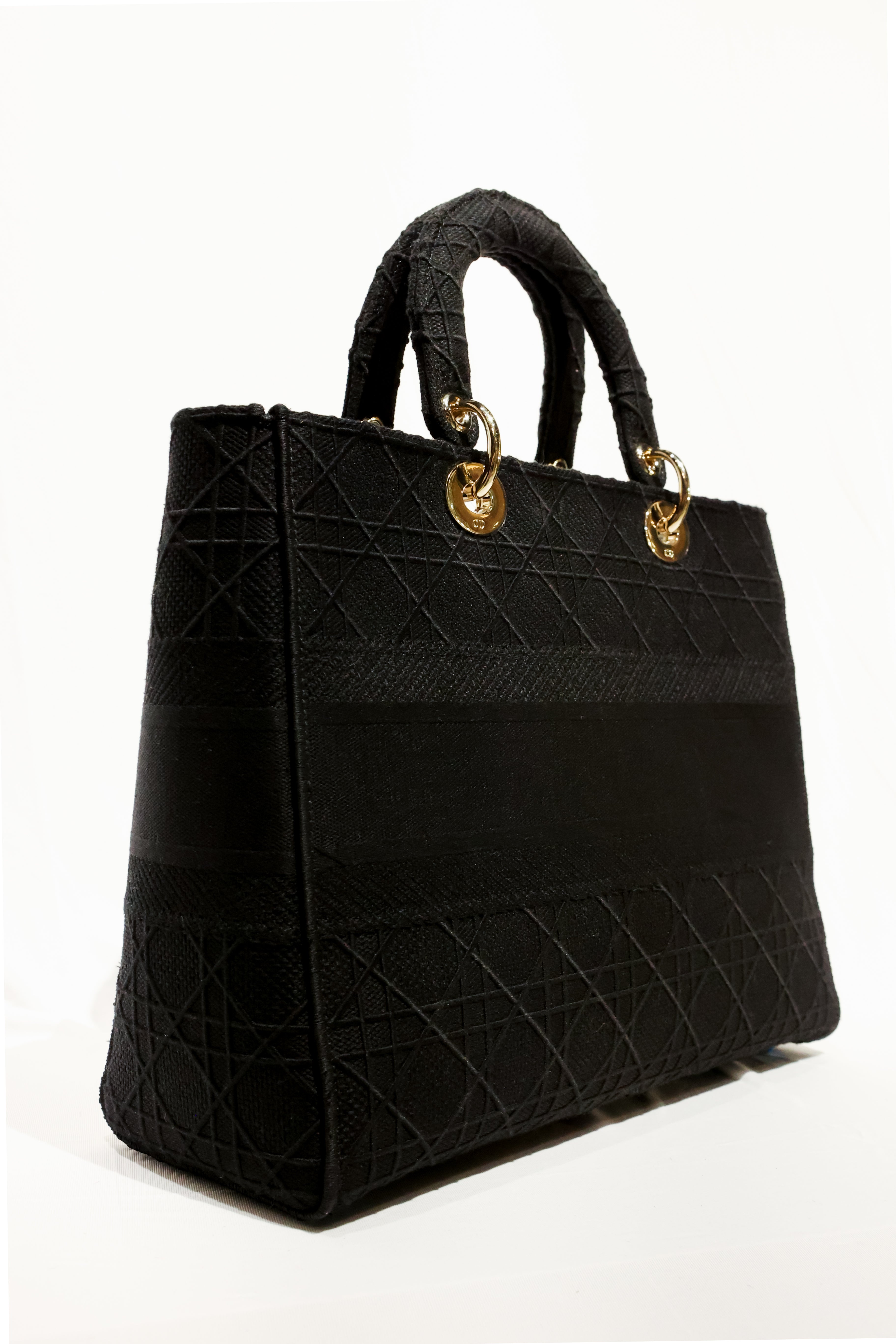 Christian Dior Black Lady Dior D-lite Tote NWT