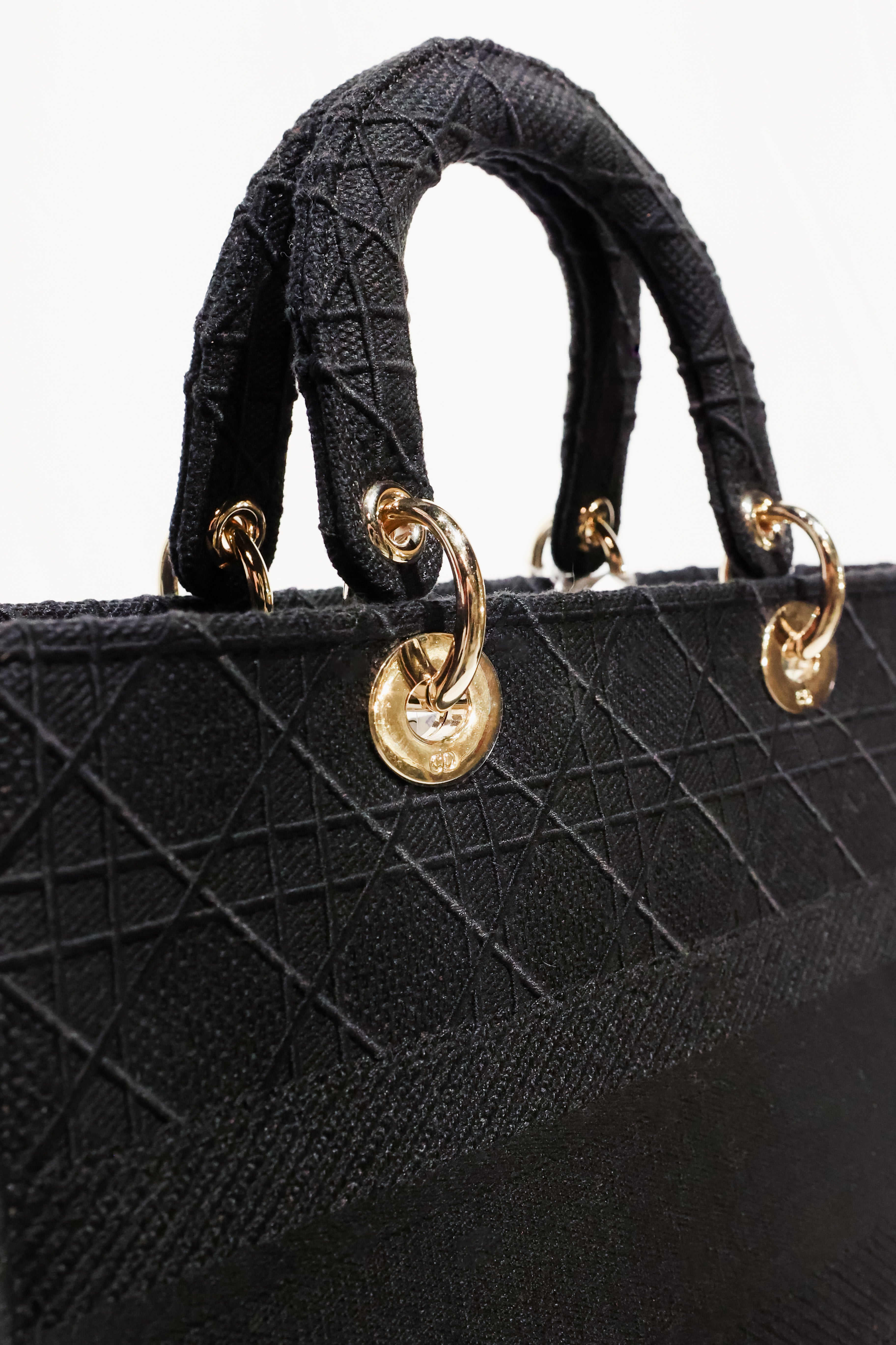 Christian Dior Black Lady Dior D-lite Tote NWT