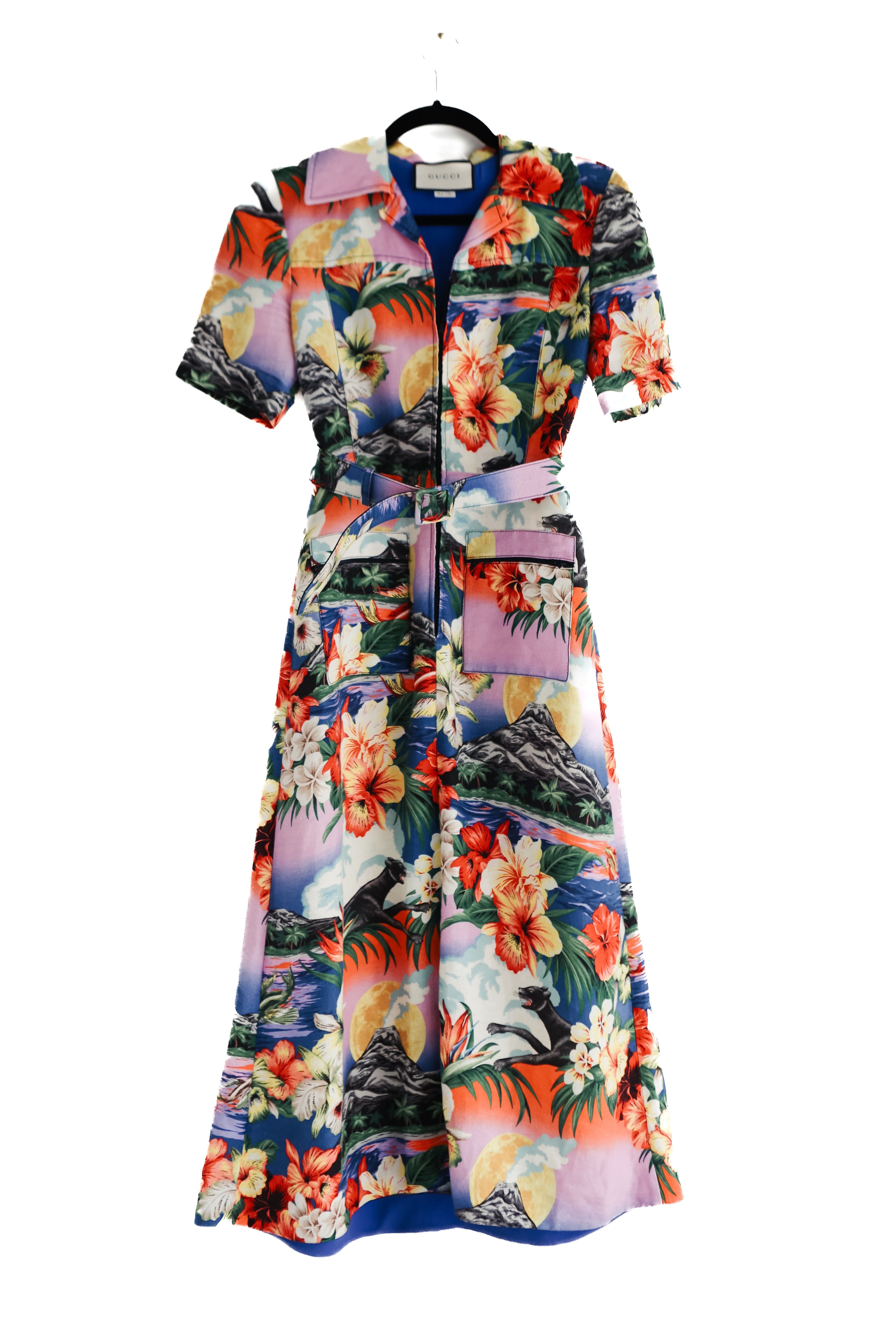 Gucci 2018 Hawaiian Linen Dress