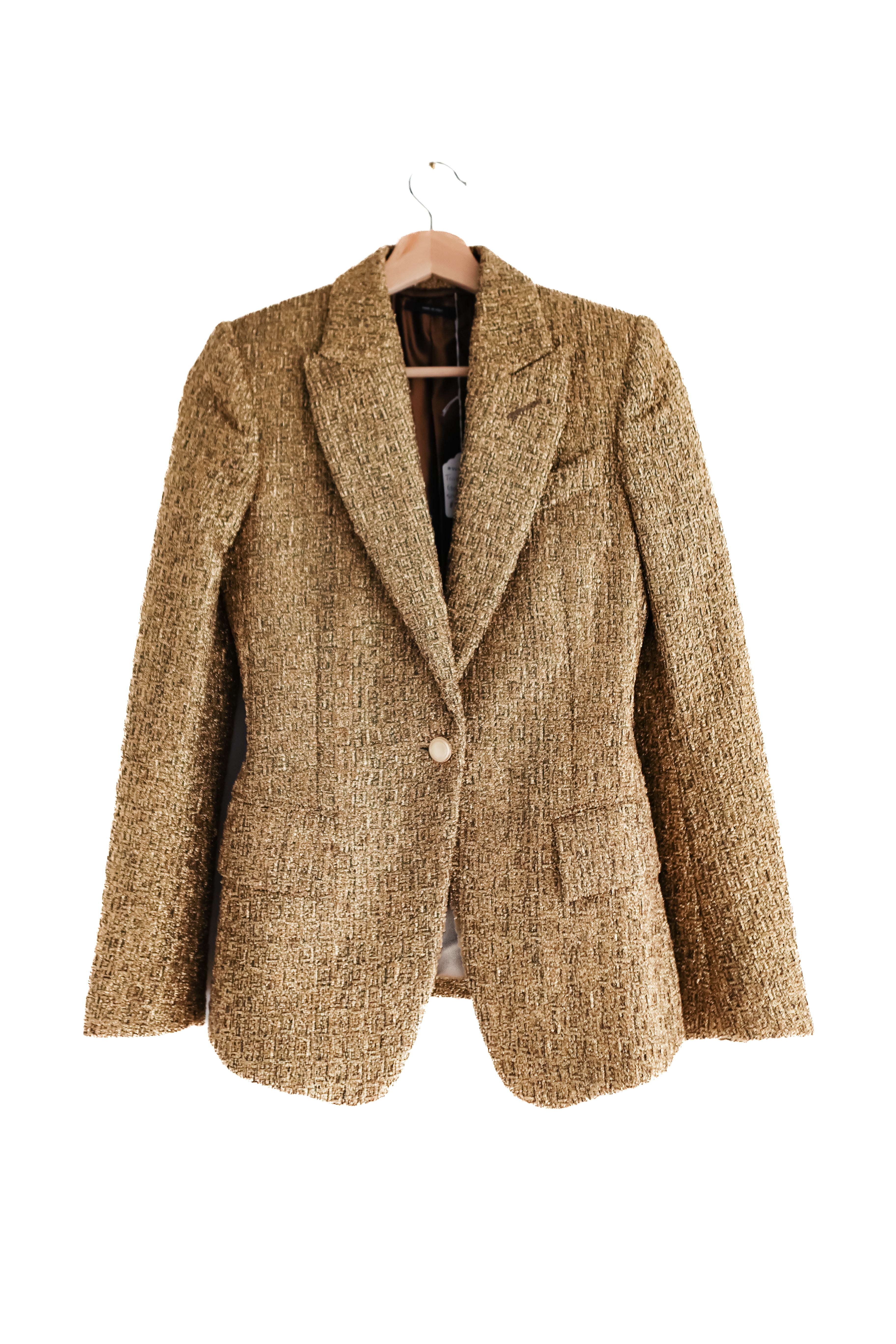 TOM FORD Gold Metallic Blazer sz 34