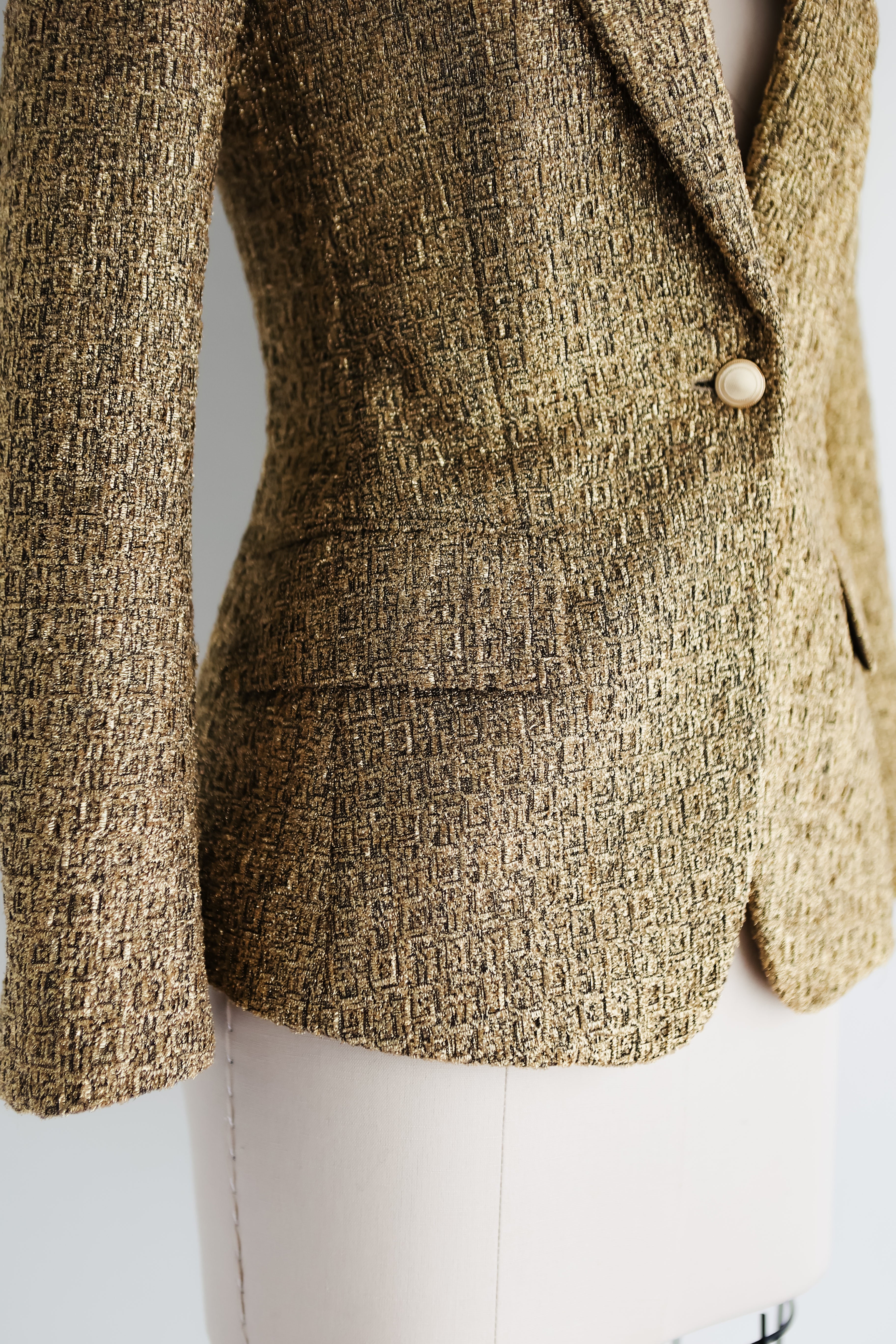 TOM FORD Gold Metallic Blazer sz 34