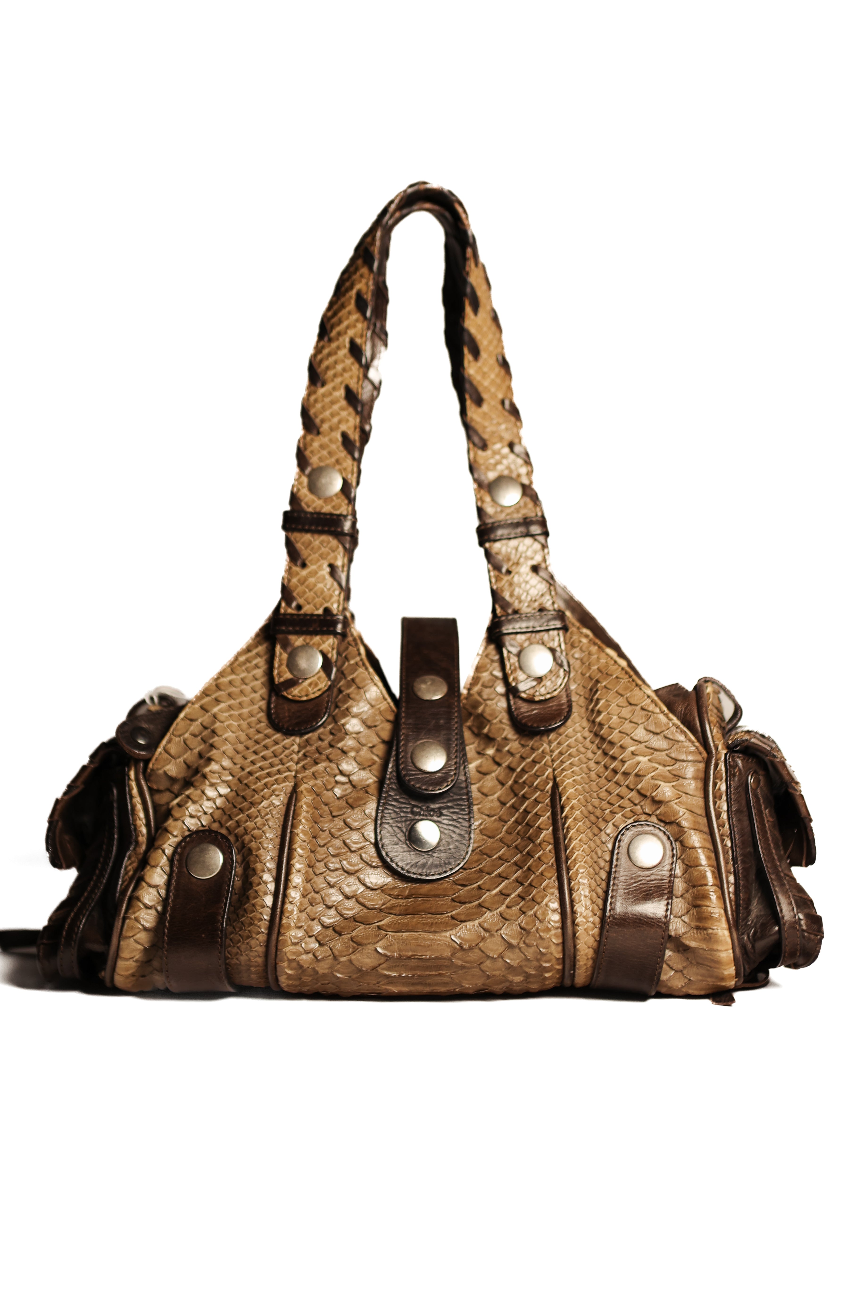 CHLOE Python Silverado Snakeskin Handbag