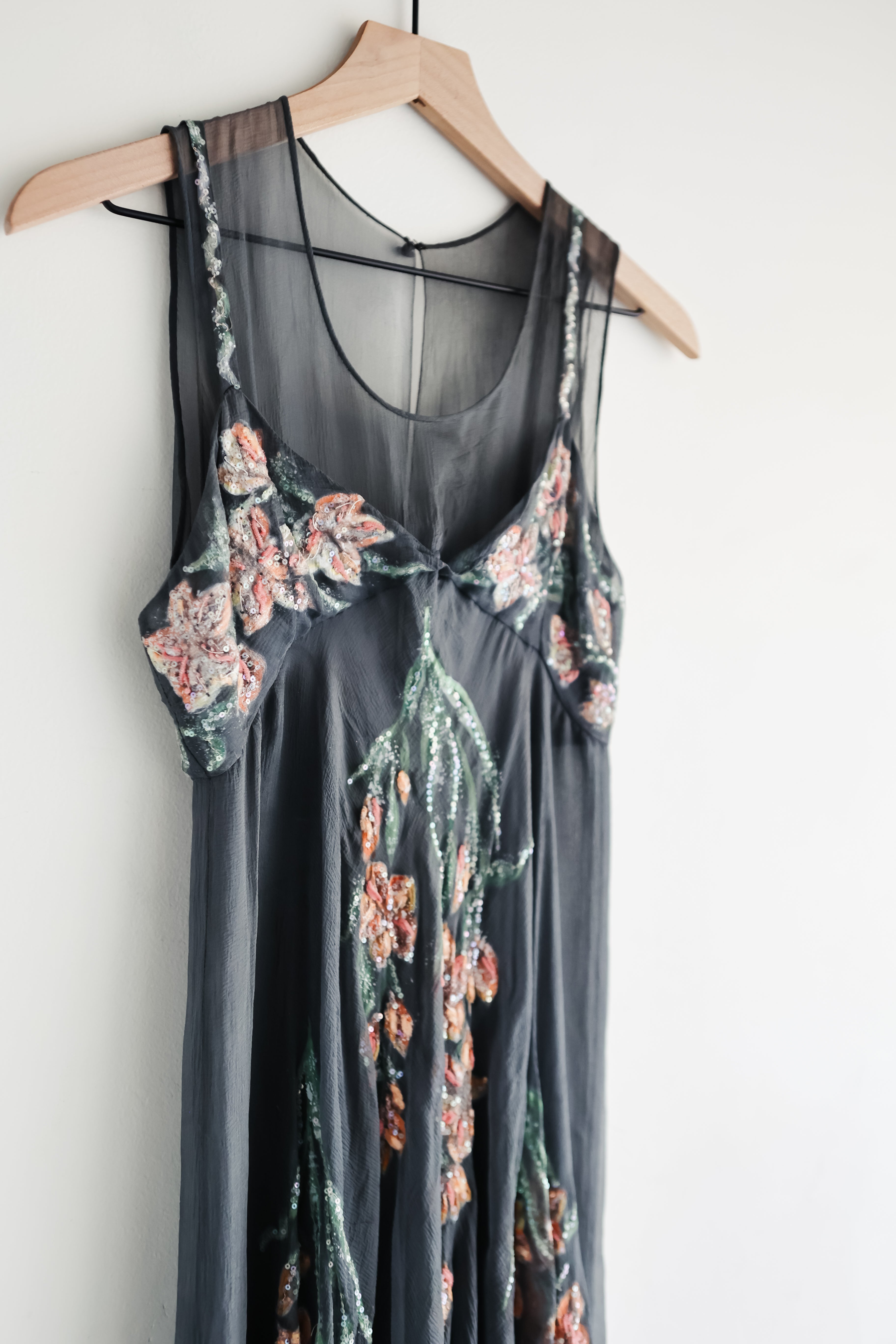 RARE Vintage CHANEL BOUTIQUE Sheer silk runway Dress SS 1993