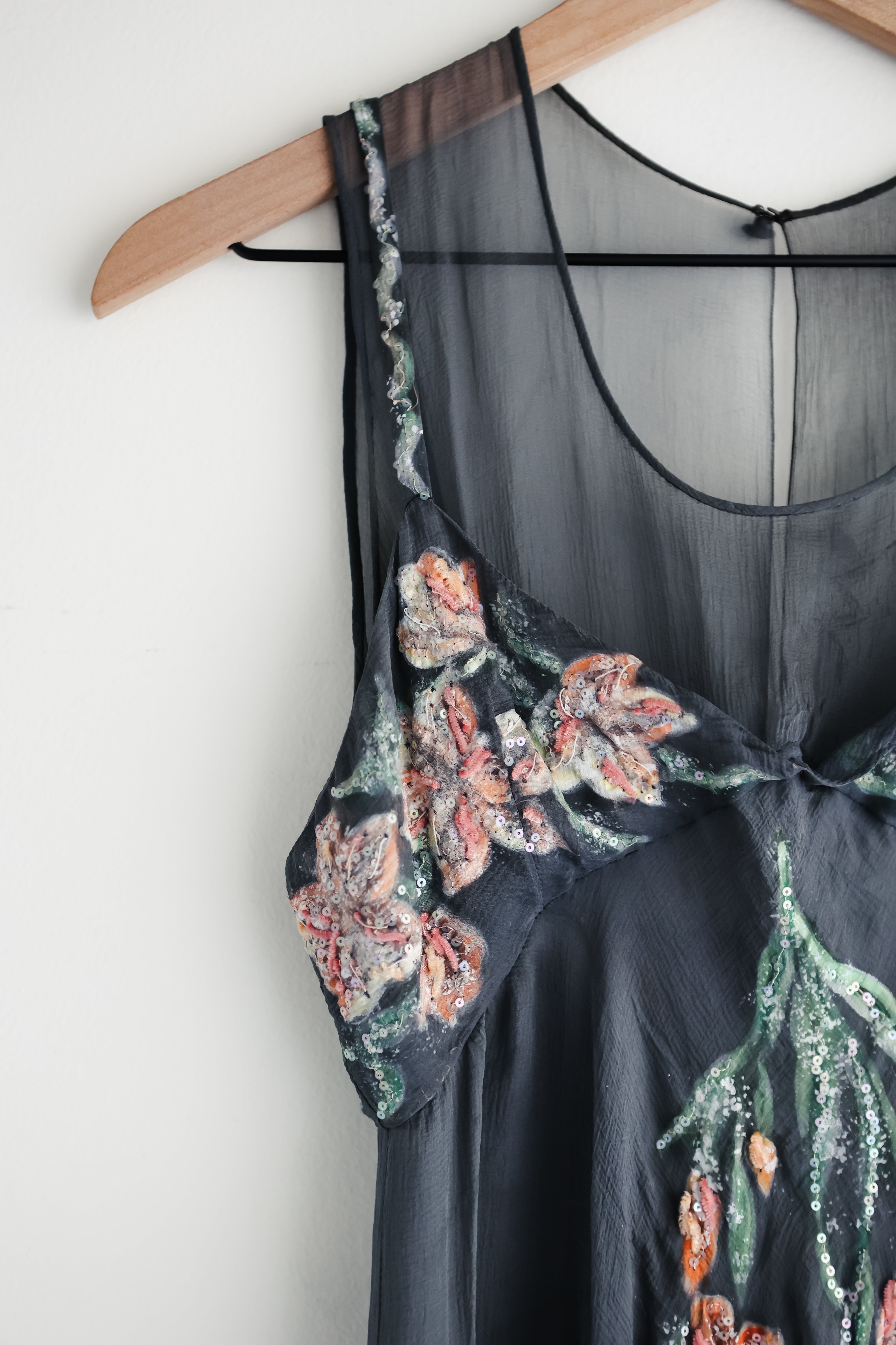 RARE Vintage CHANEL BOUTIQUE Sheer silk runway Dress SS 1993
