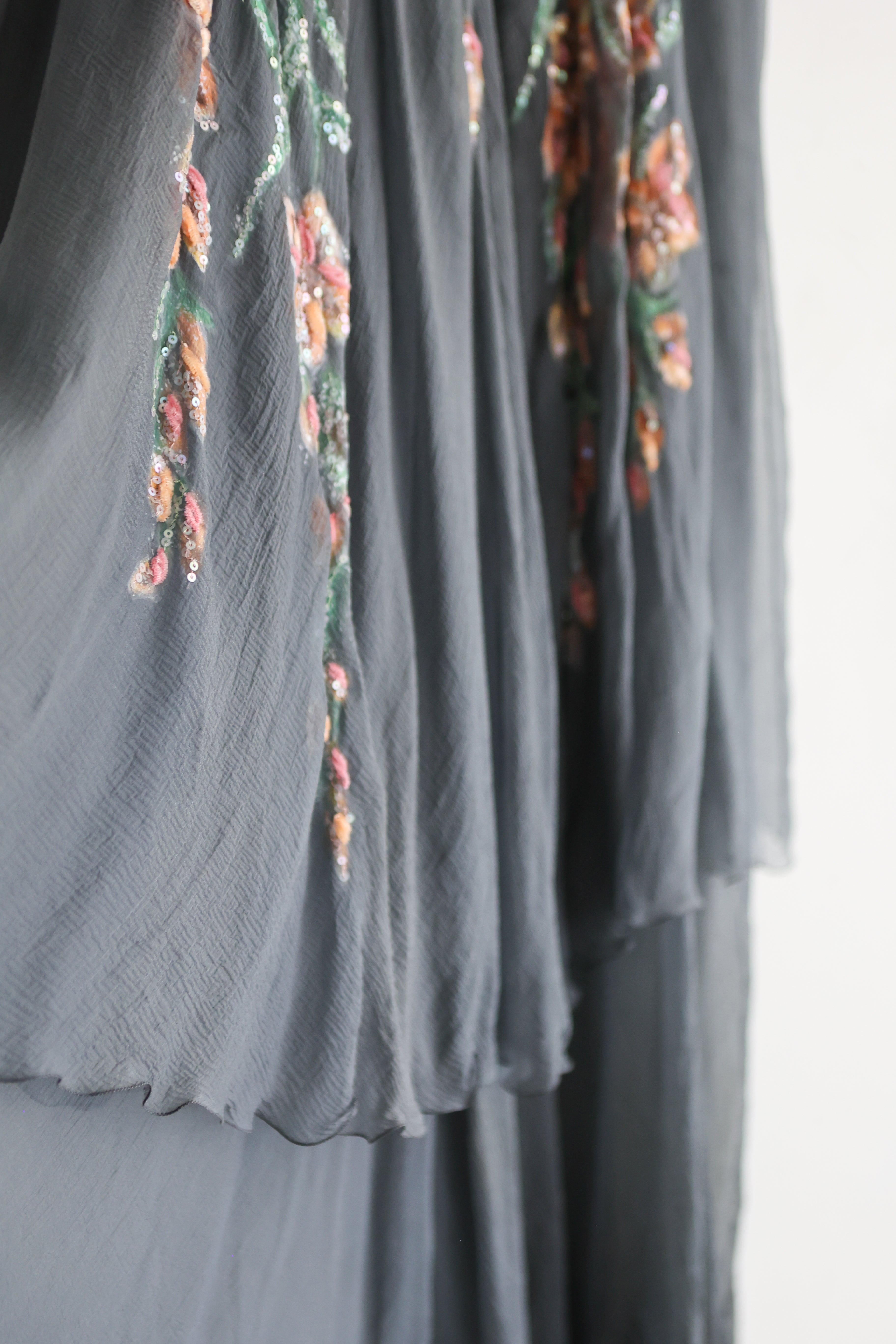 RARE Vintage CHANEL BOUTIQUE Sheer silk runway Dress SS 1993