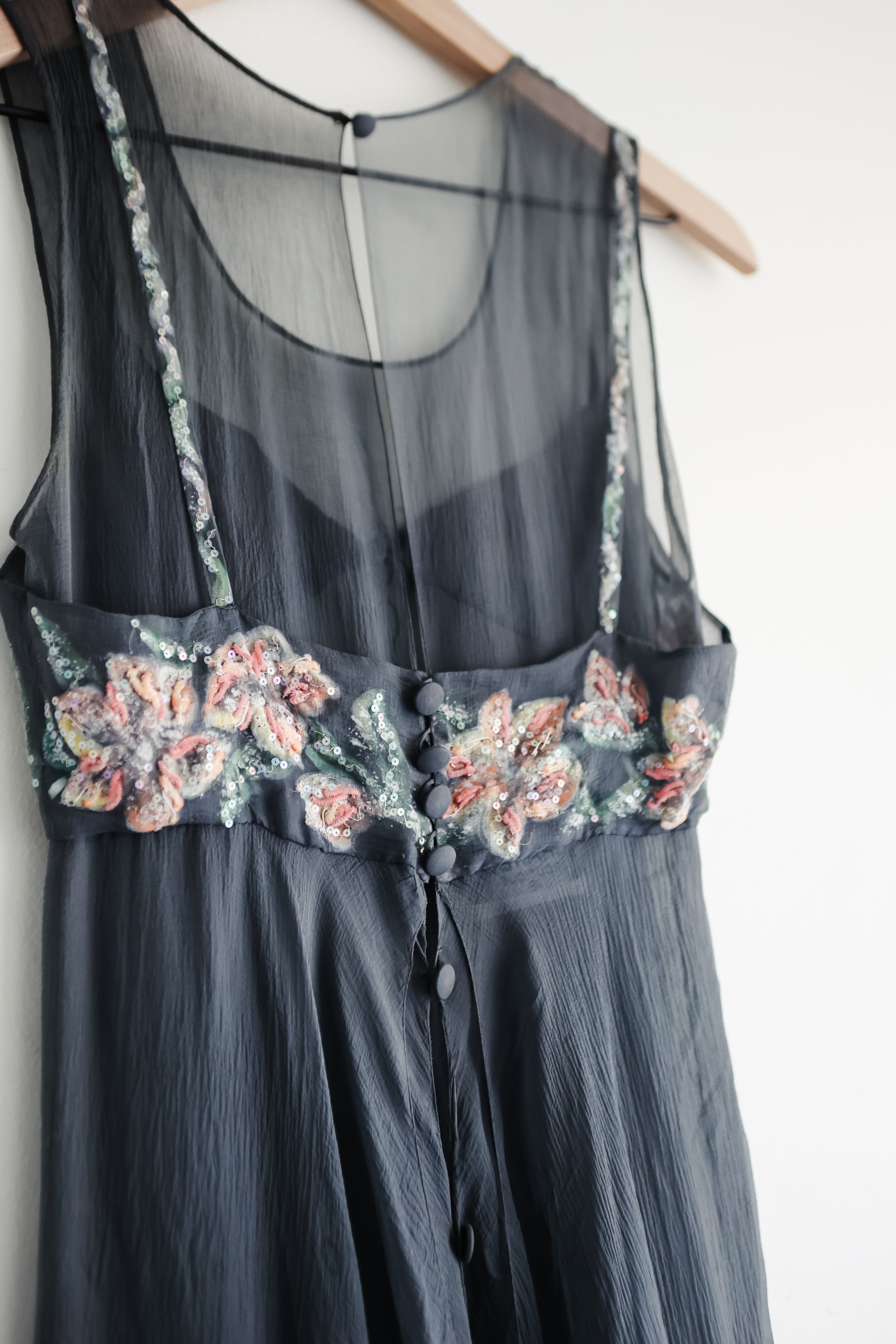 RARE Vintage CHANEL BOUTIQUE Sheer silk runway Dress SS 1993