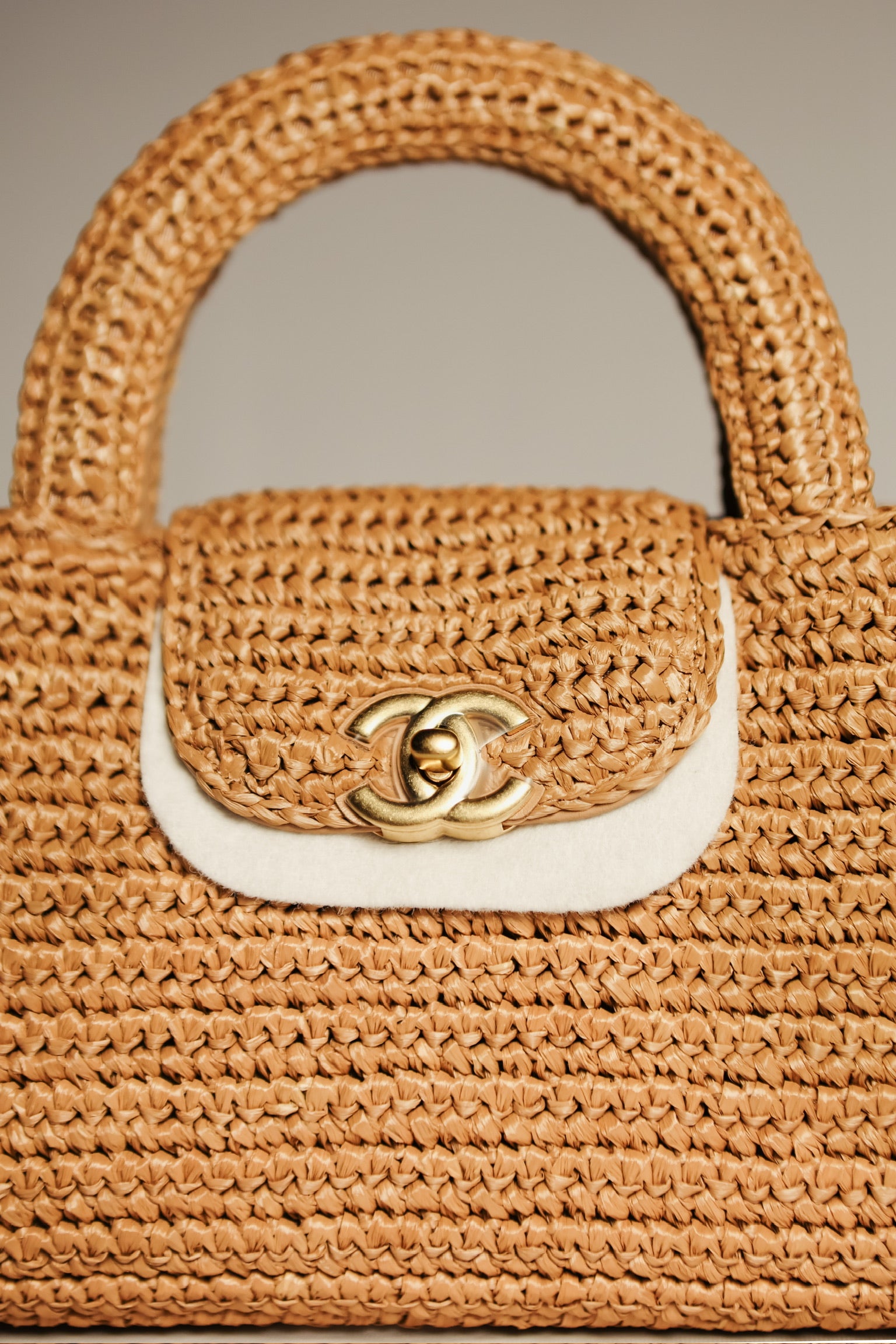 CHANEL Raffia Mini Shopping Bag NWT
