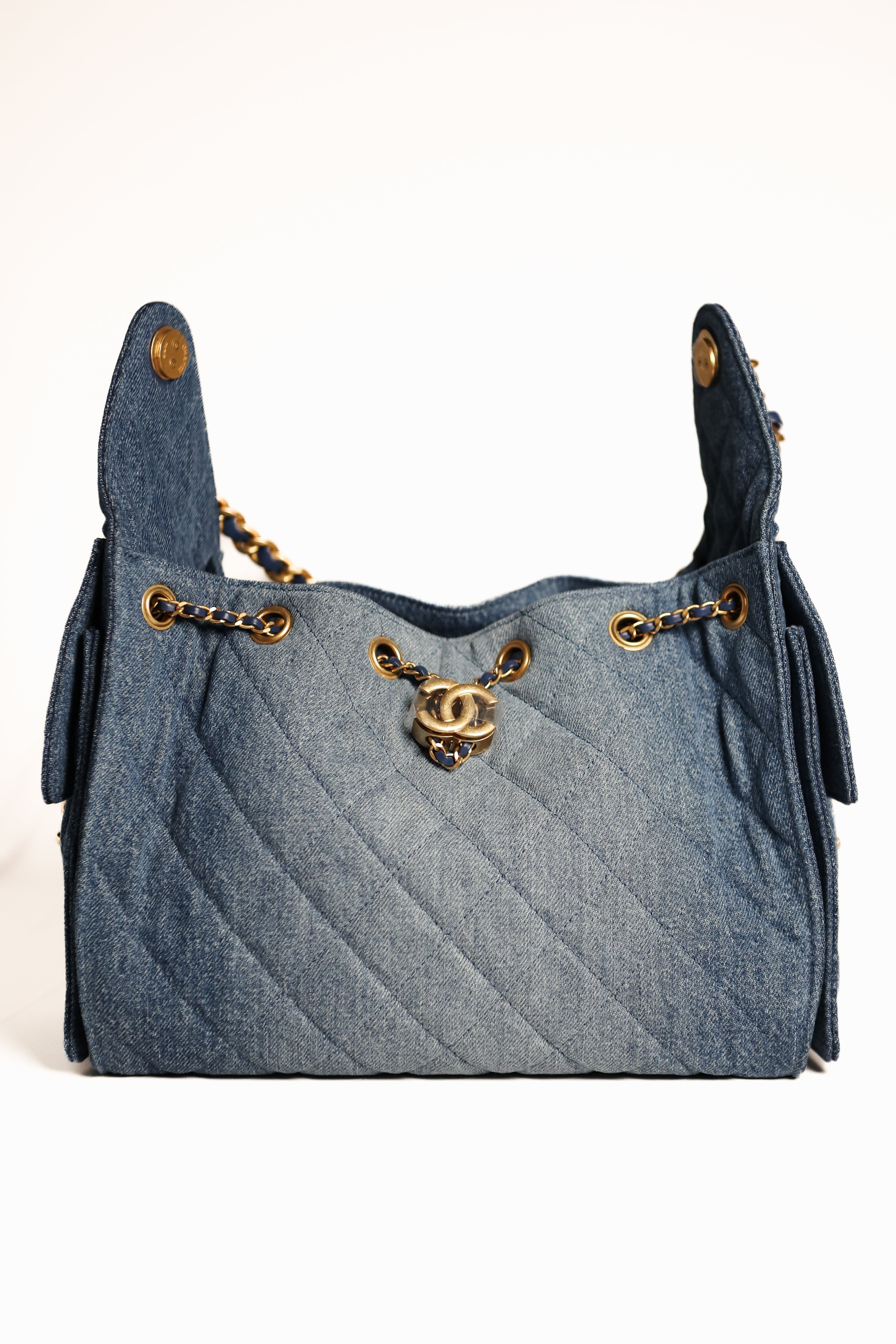 Chanel Small 25 Quilted Denim handbag