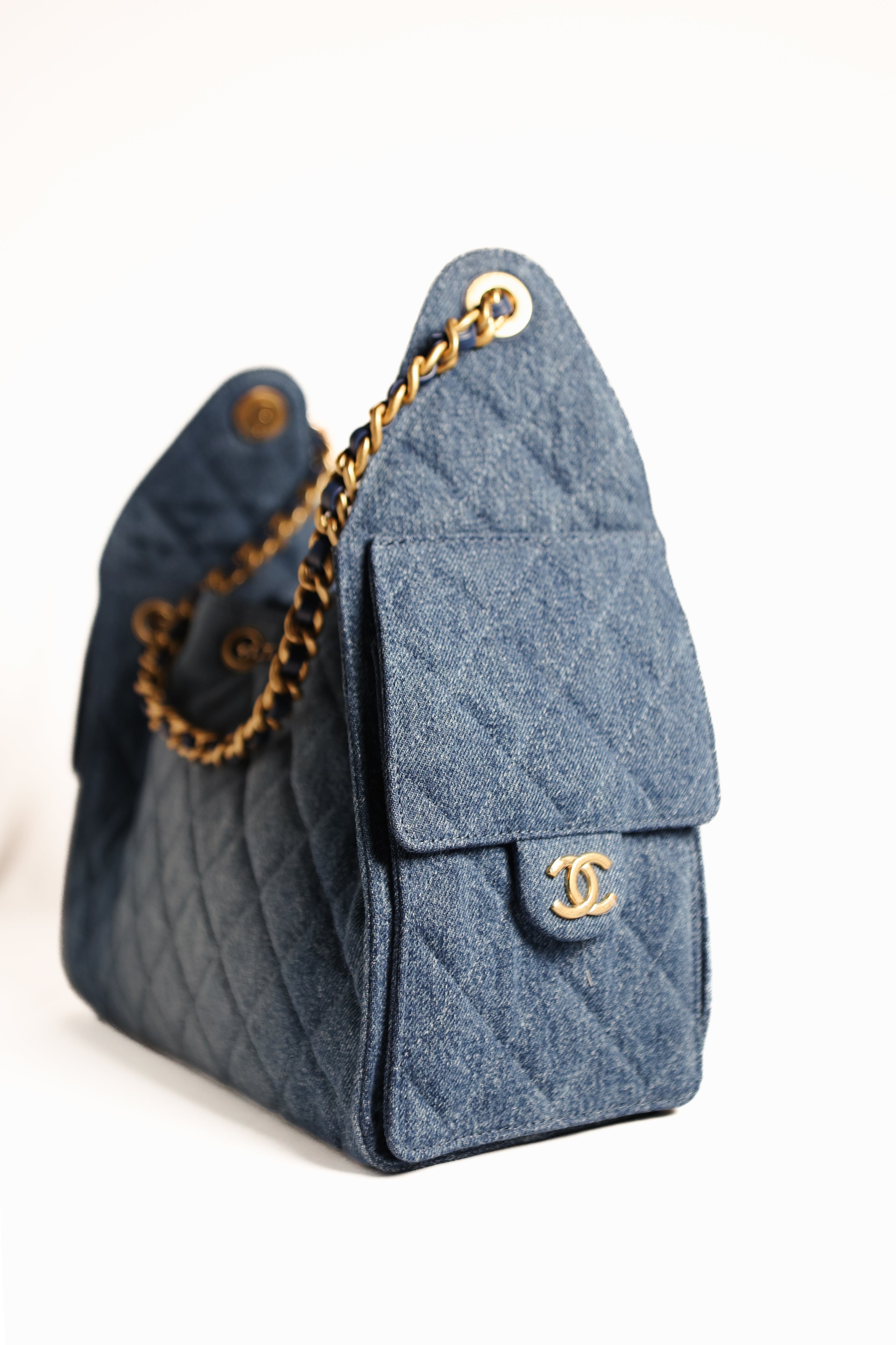 Chanel Small 25 Quilted Denim handbag