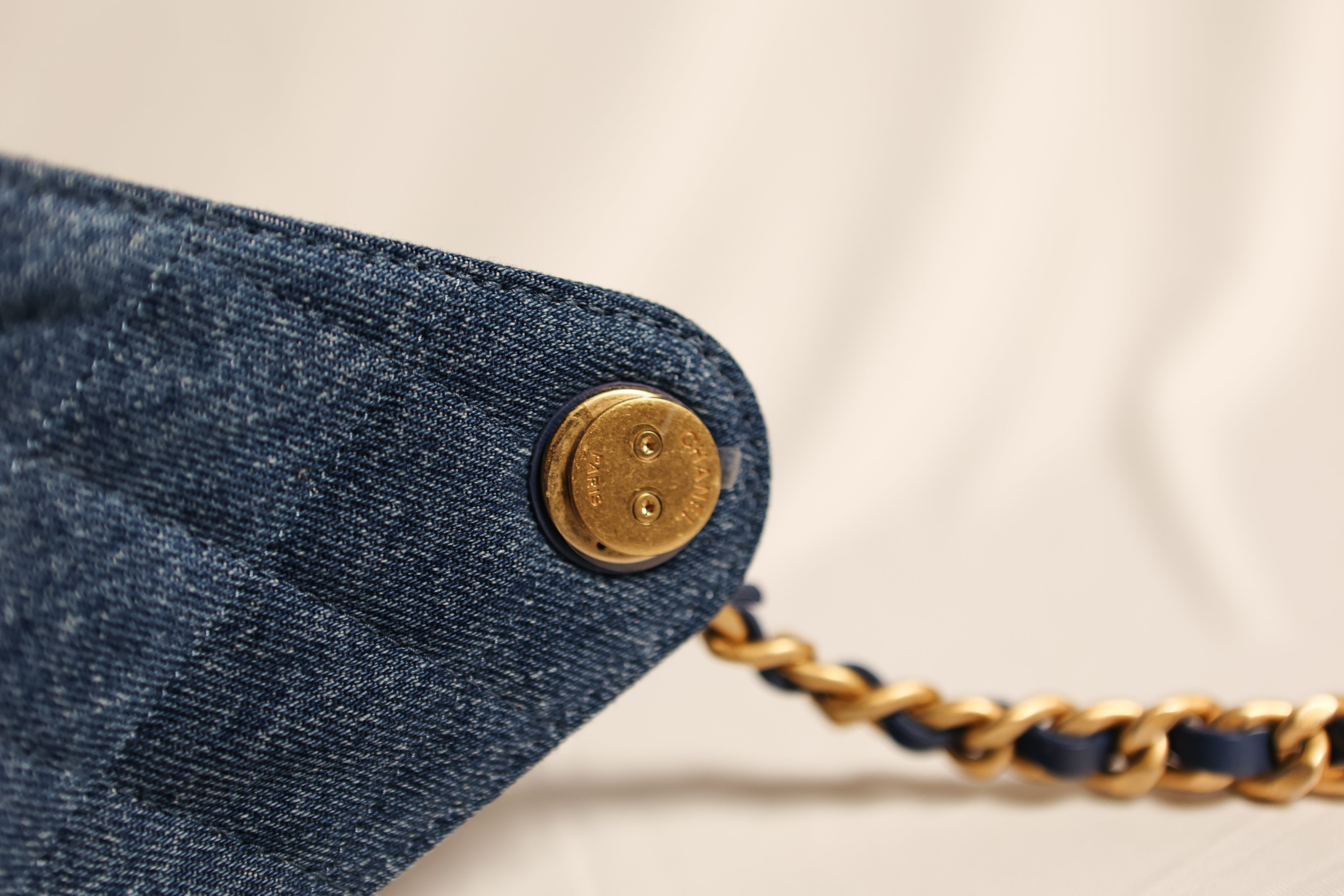 Chanel Small 25 Quilted Denim handbag