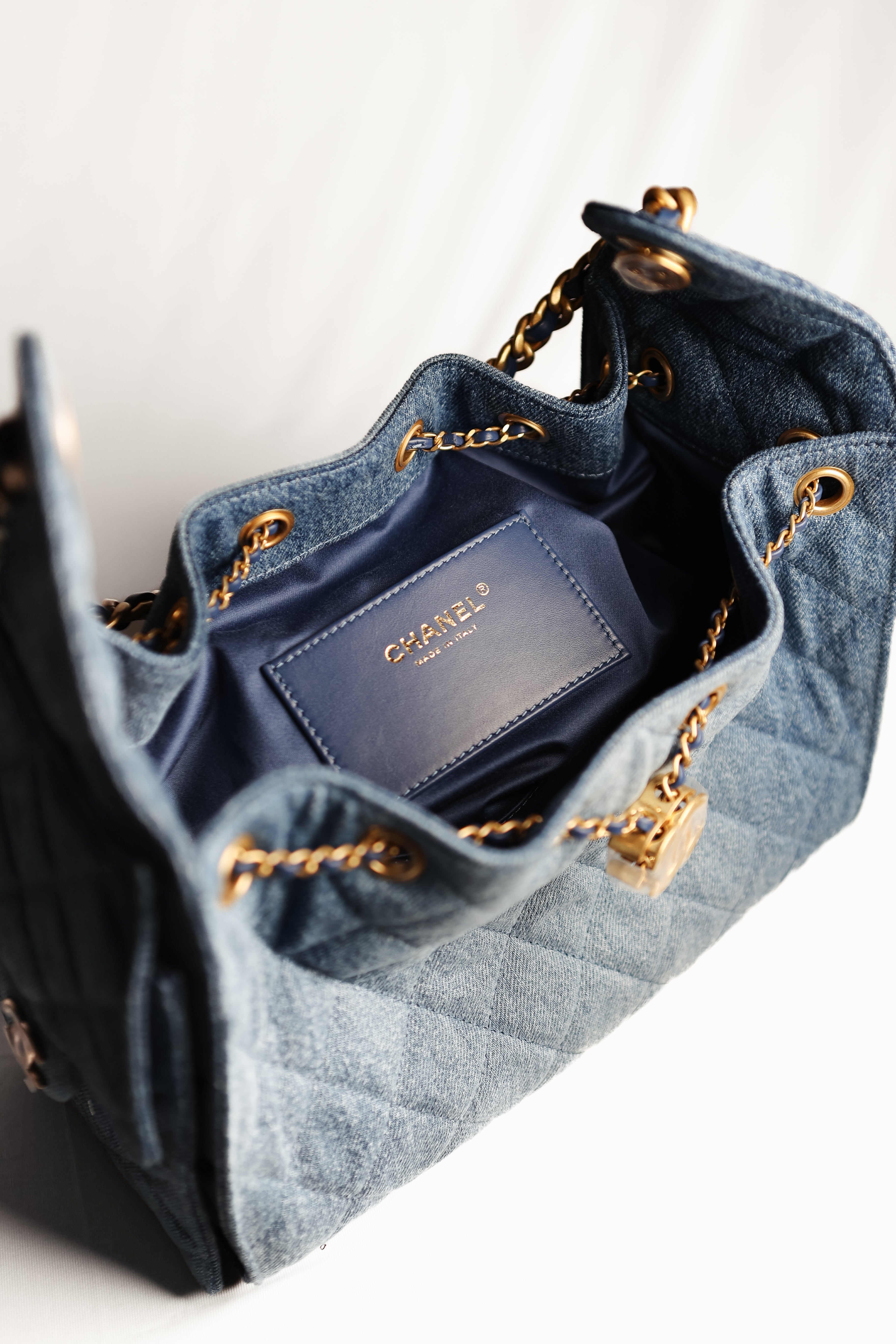 Chanel Small 25 Quilted Denim handbag
