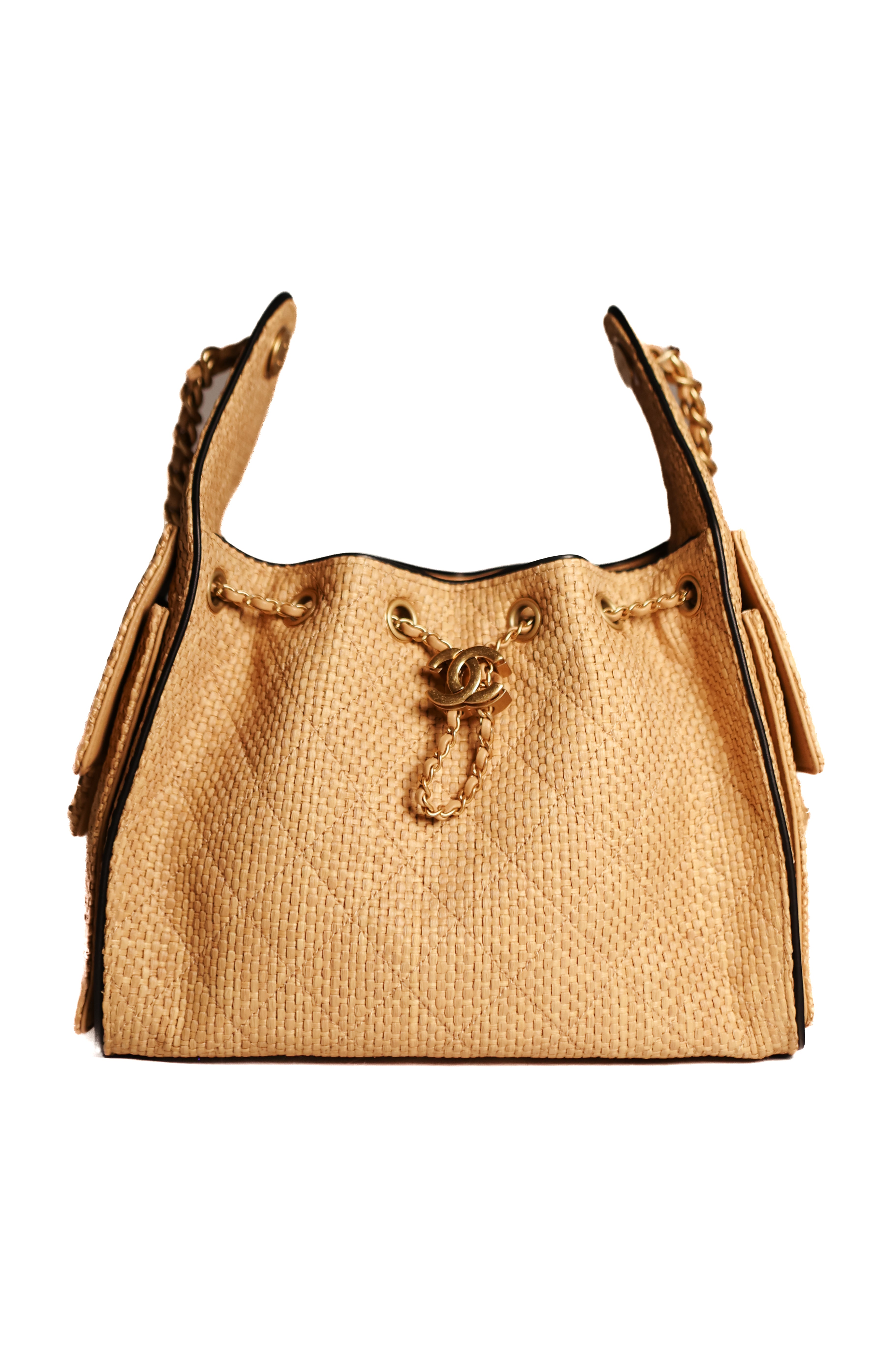 Chanel Small 25 Quilted Raffia handbag