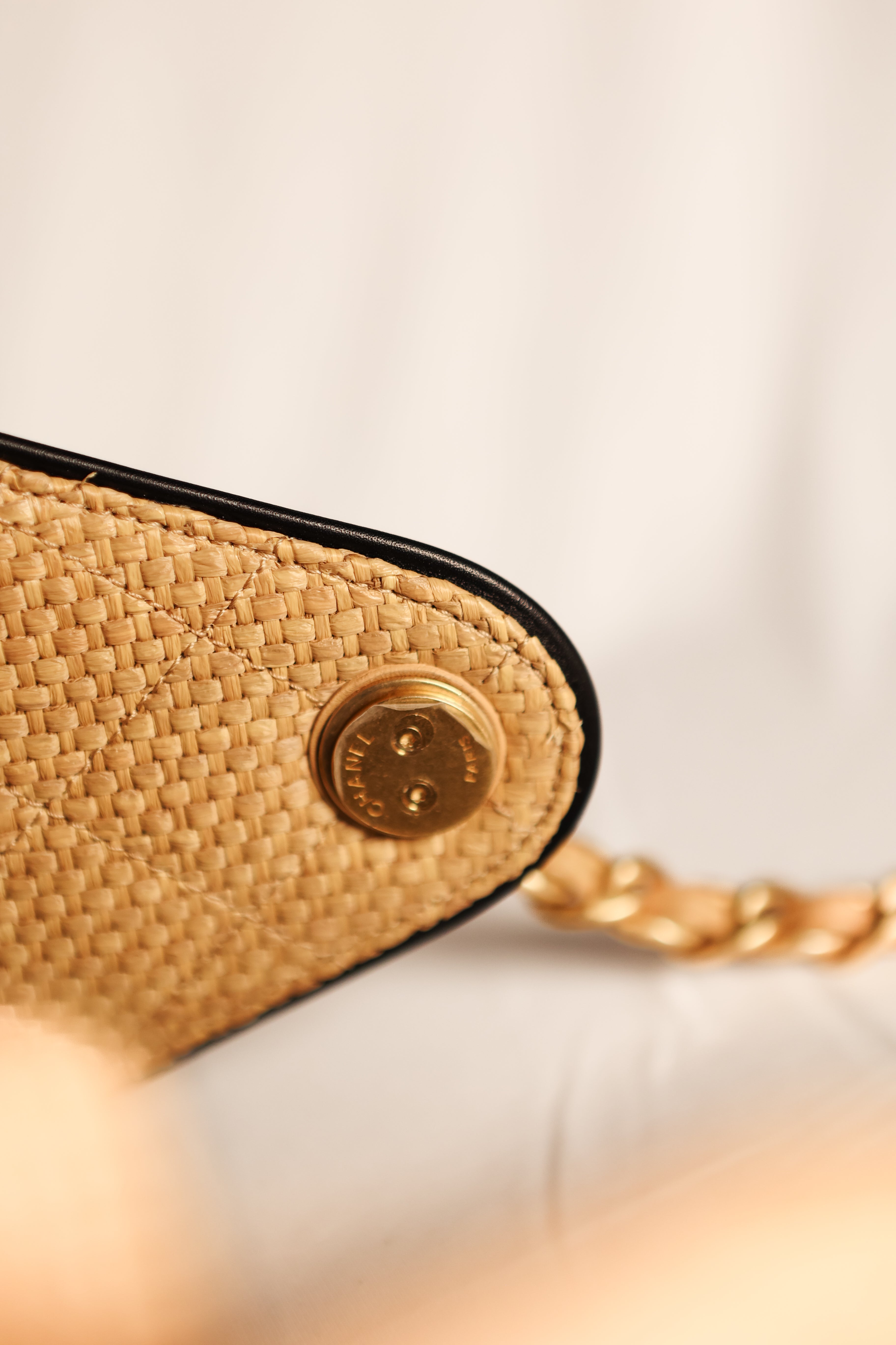 Chanel Small 25 Quilted Raffia handbag