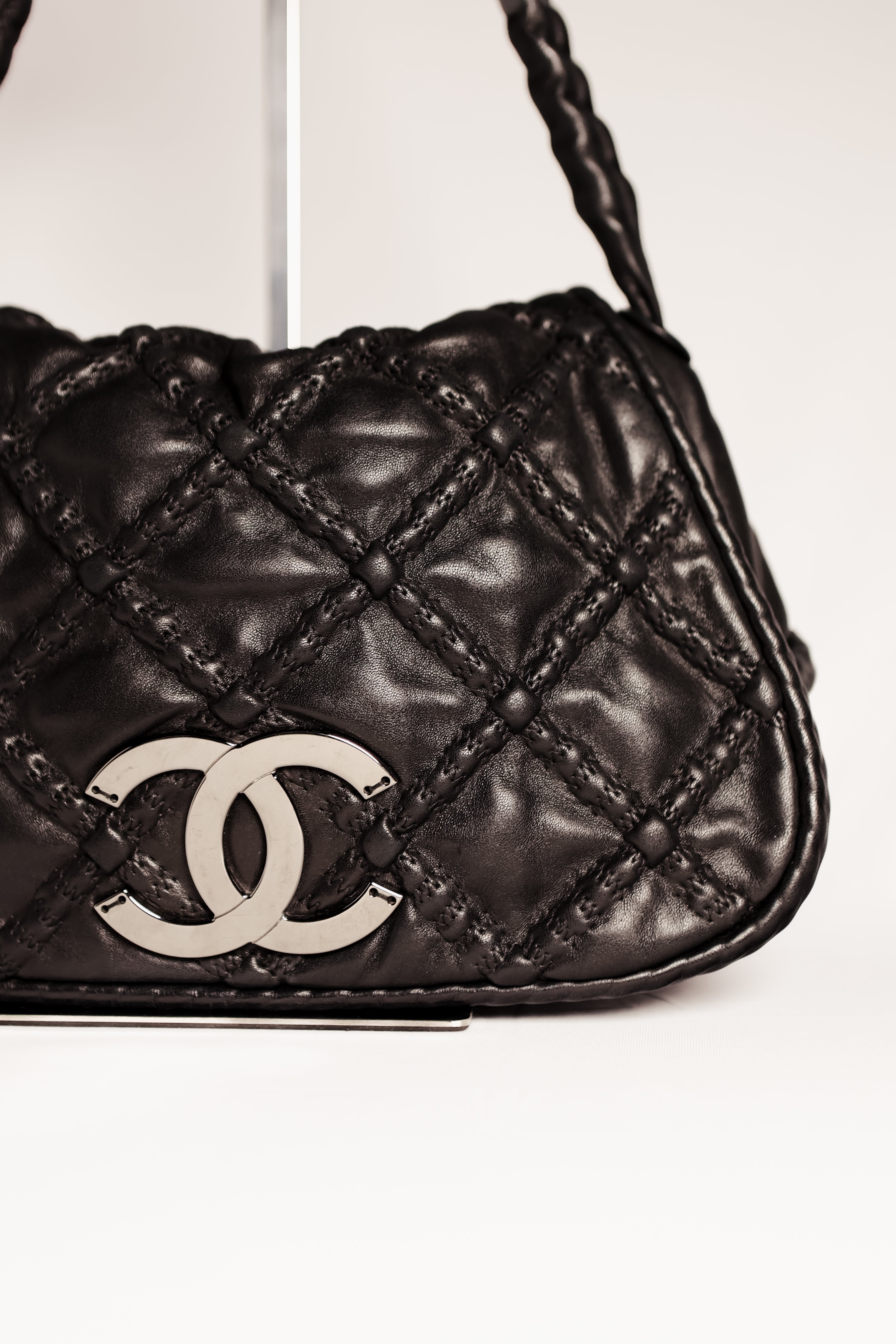 CHANEL Hidden Chain Matelasse Flap Bag