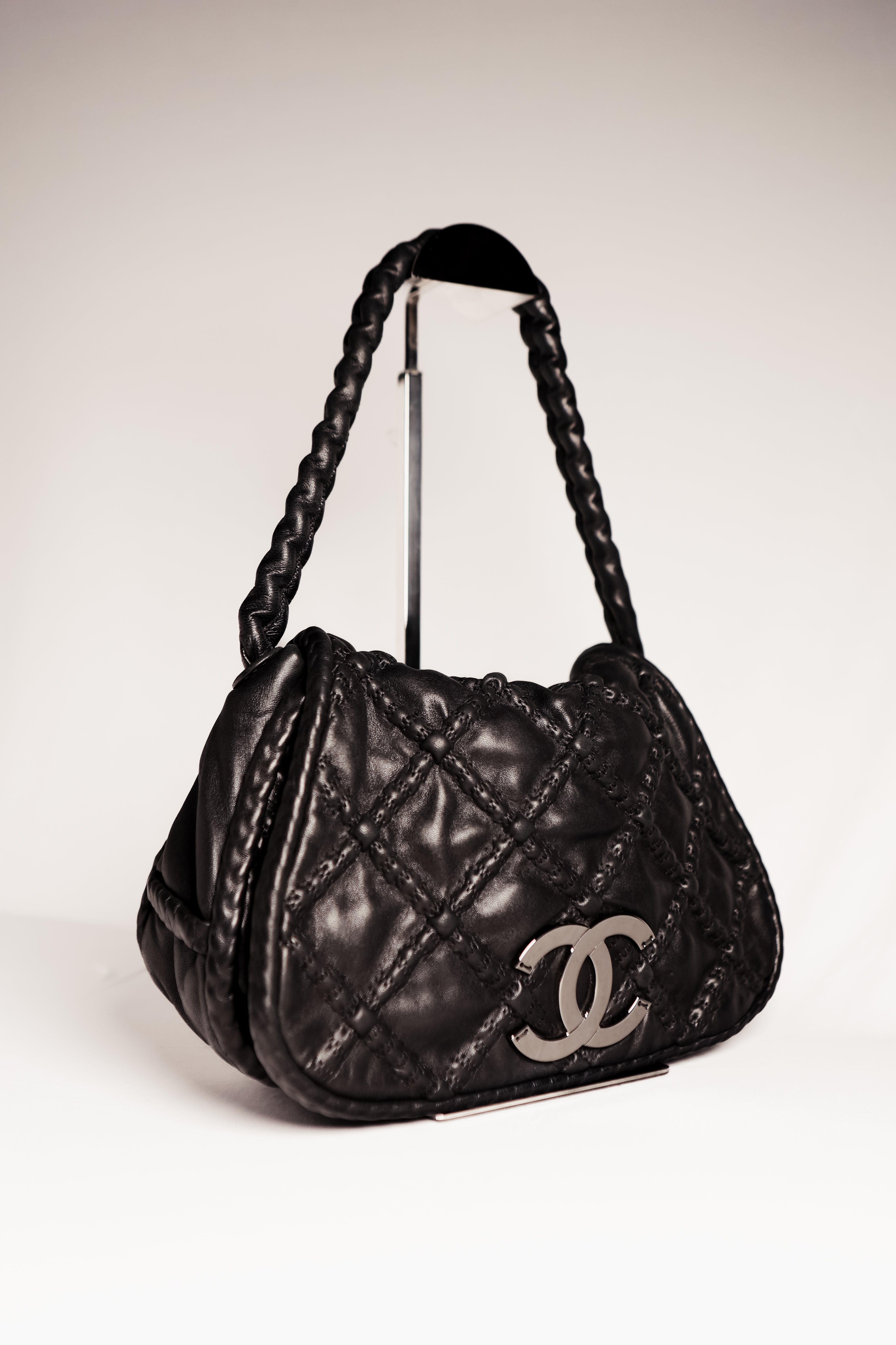 CHANEL Hidden Chain Matelasse Flap Bag