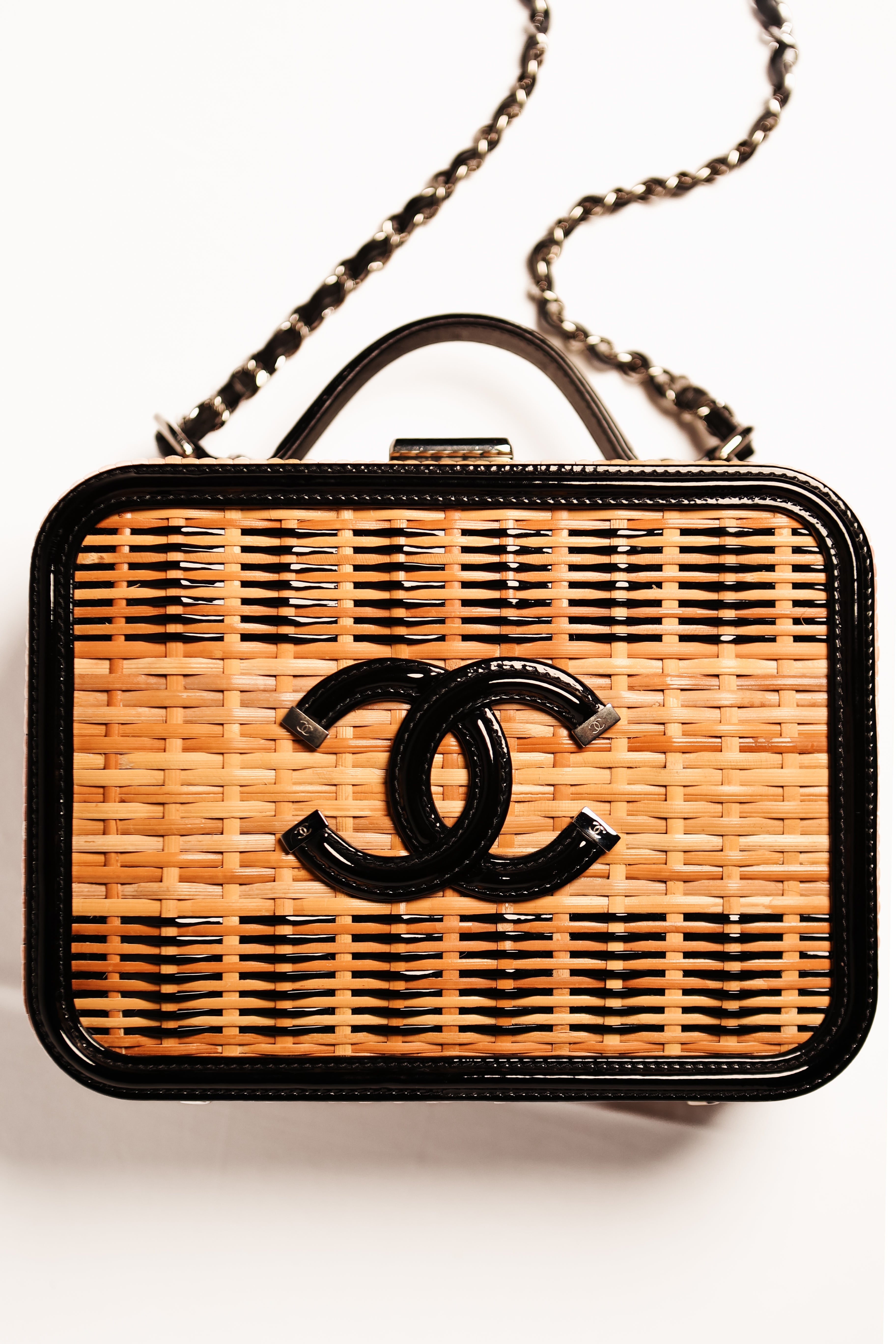 Chanel Small Rattan Filigree Vanity Case