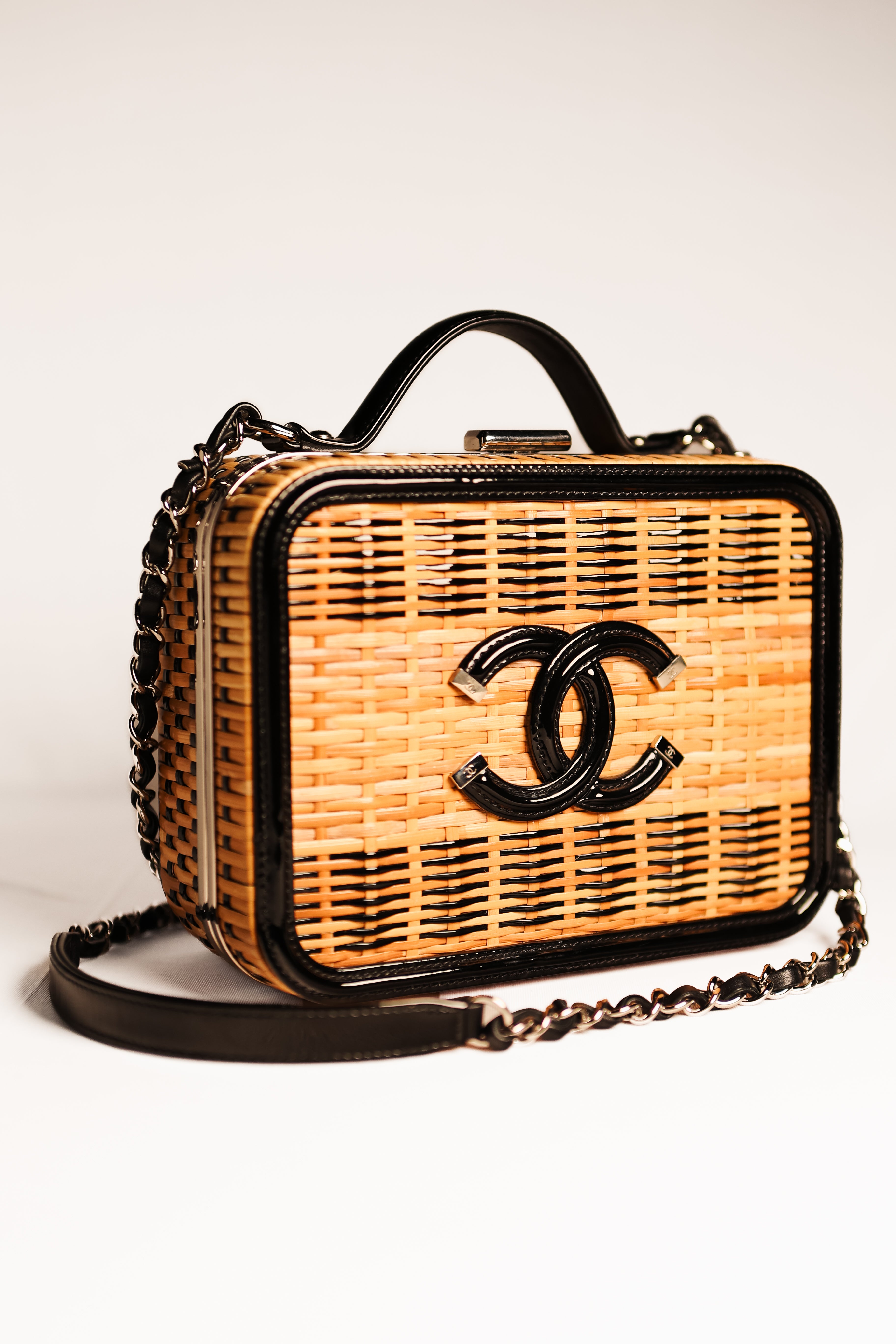 Chanel Small Rattan Filigree Vanity Case