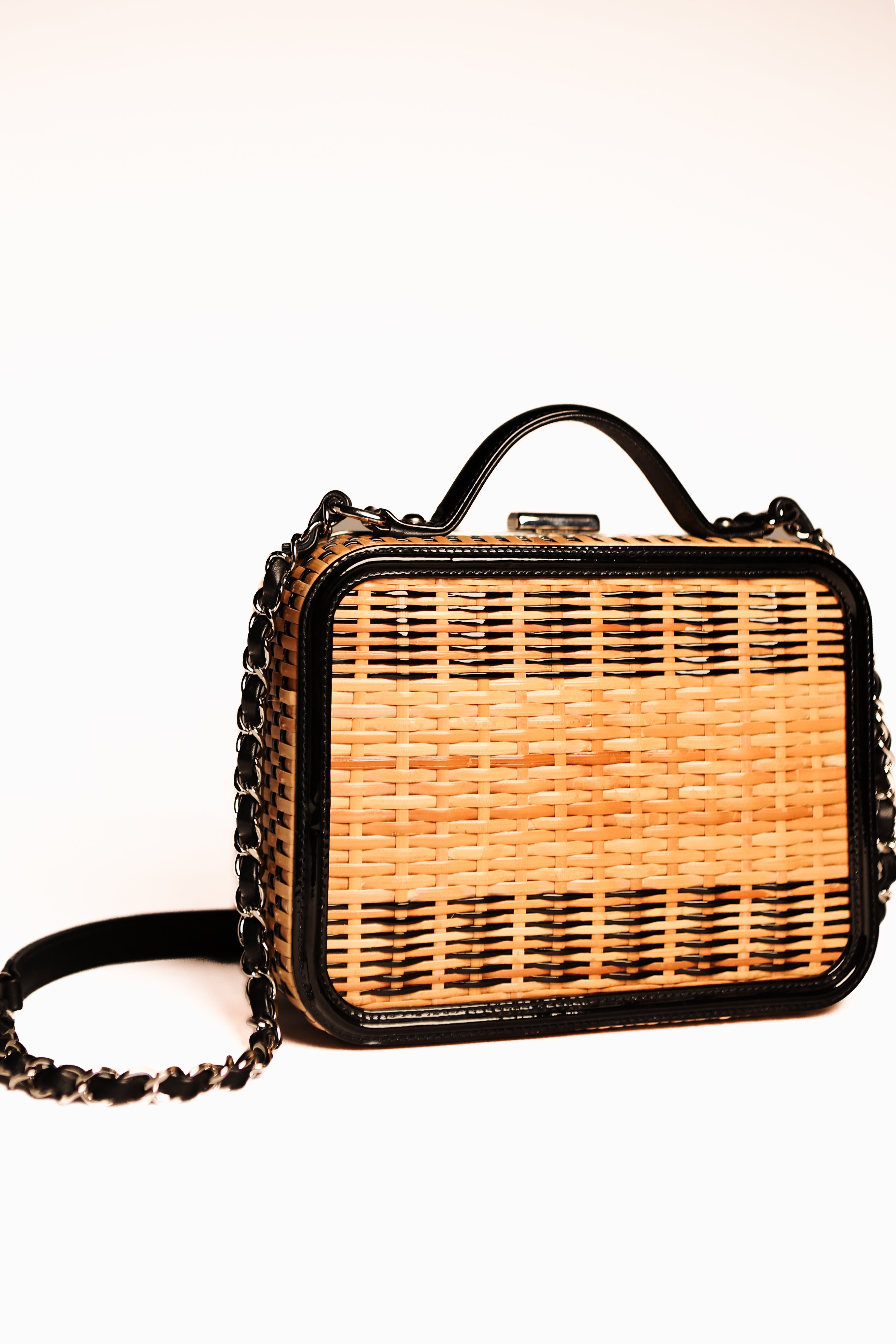 Chanel Small Rattan Filigree Vanity Case