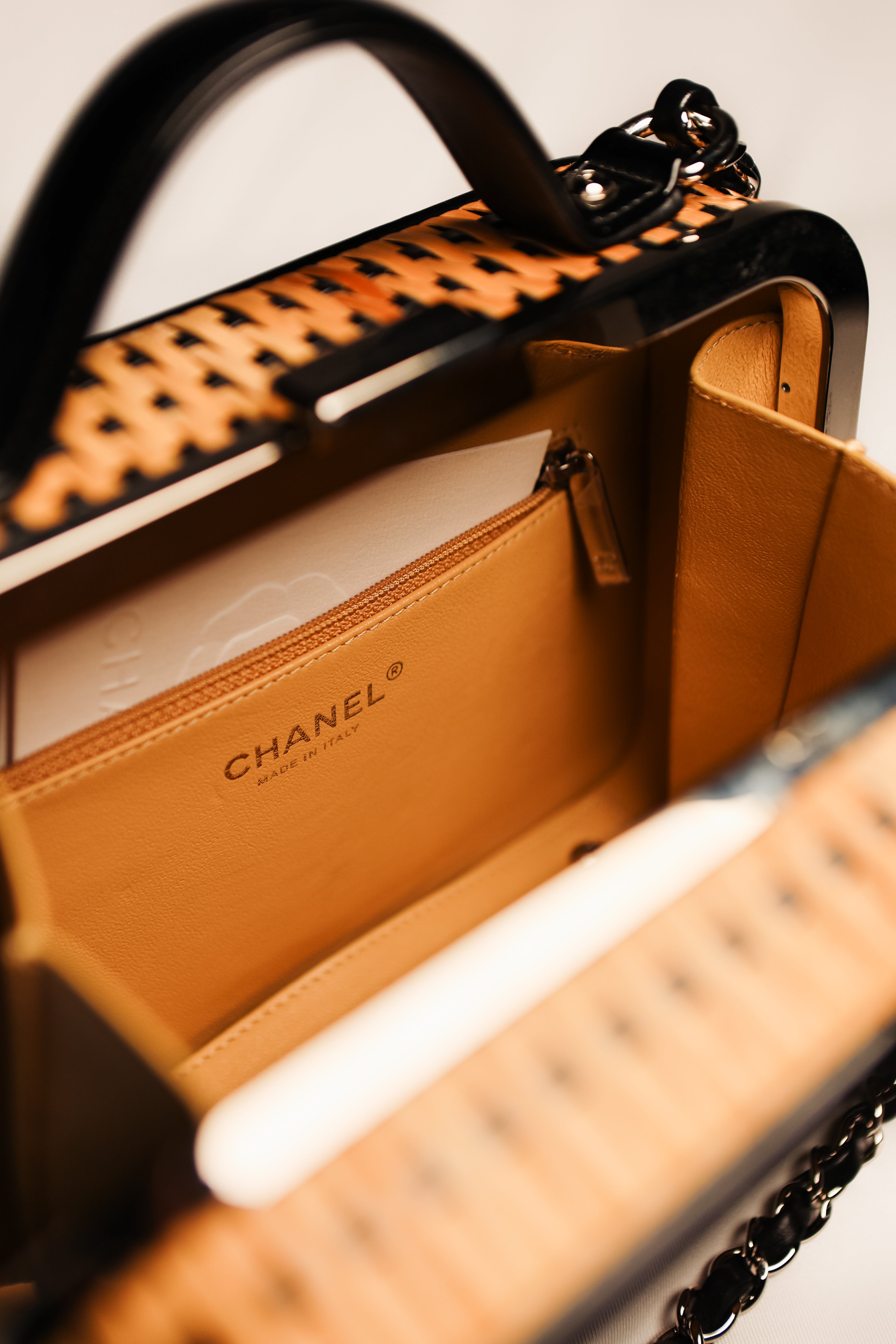 Chanel Small Rattan Filigree Vanity Case