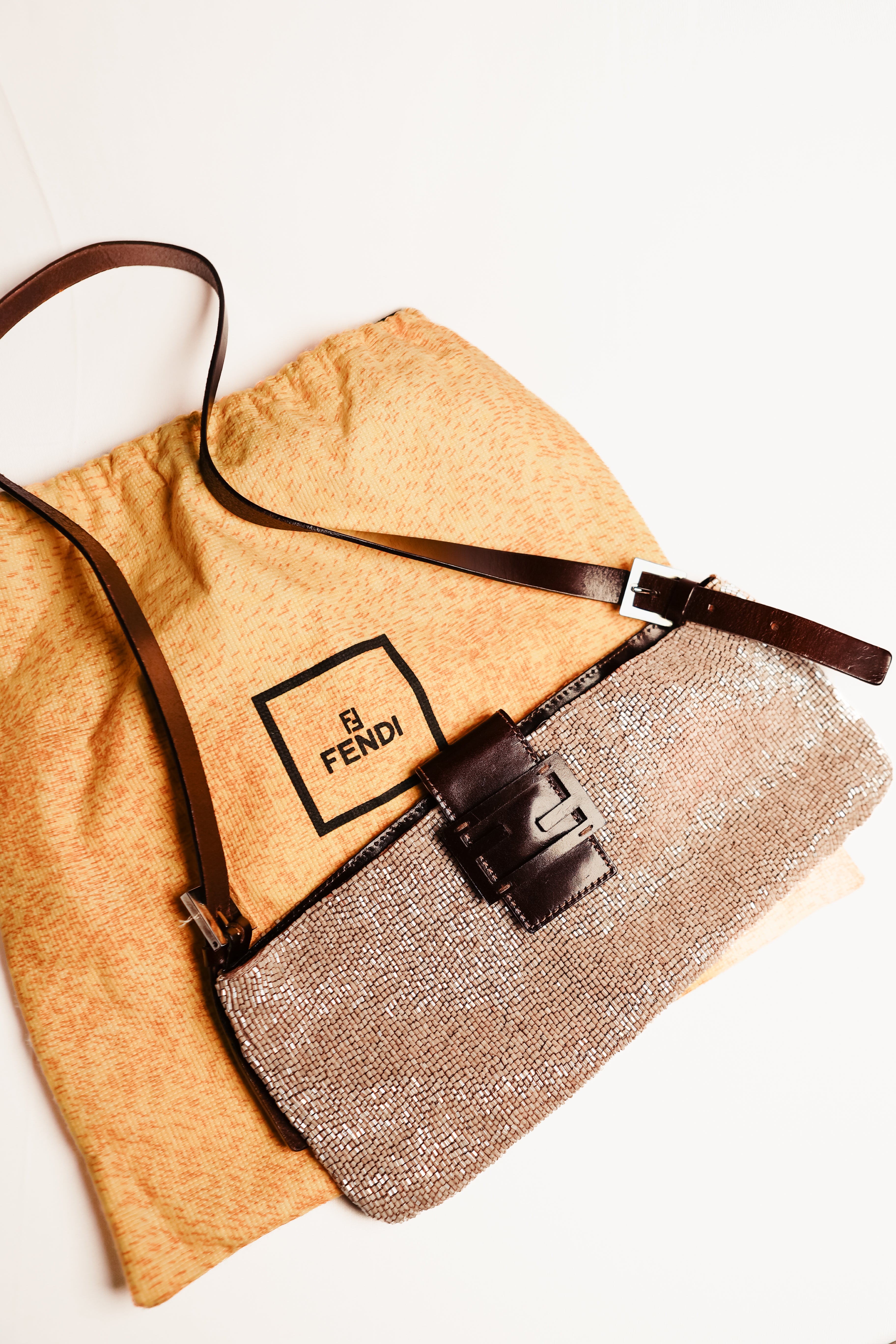 Vintage Fendi Beaded Baguette Bag