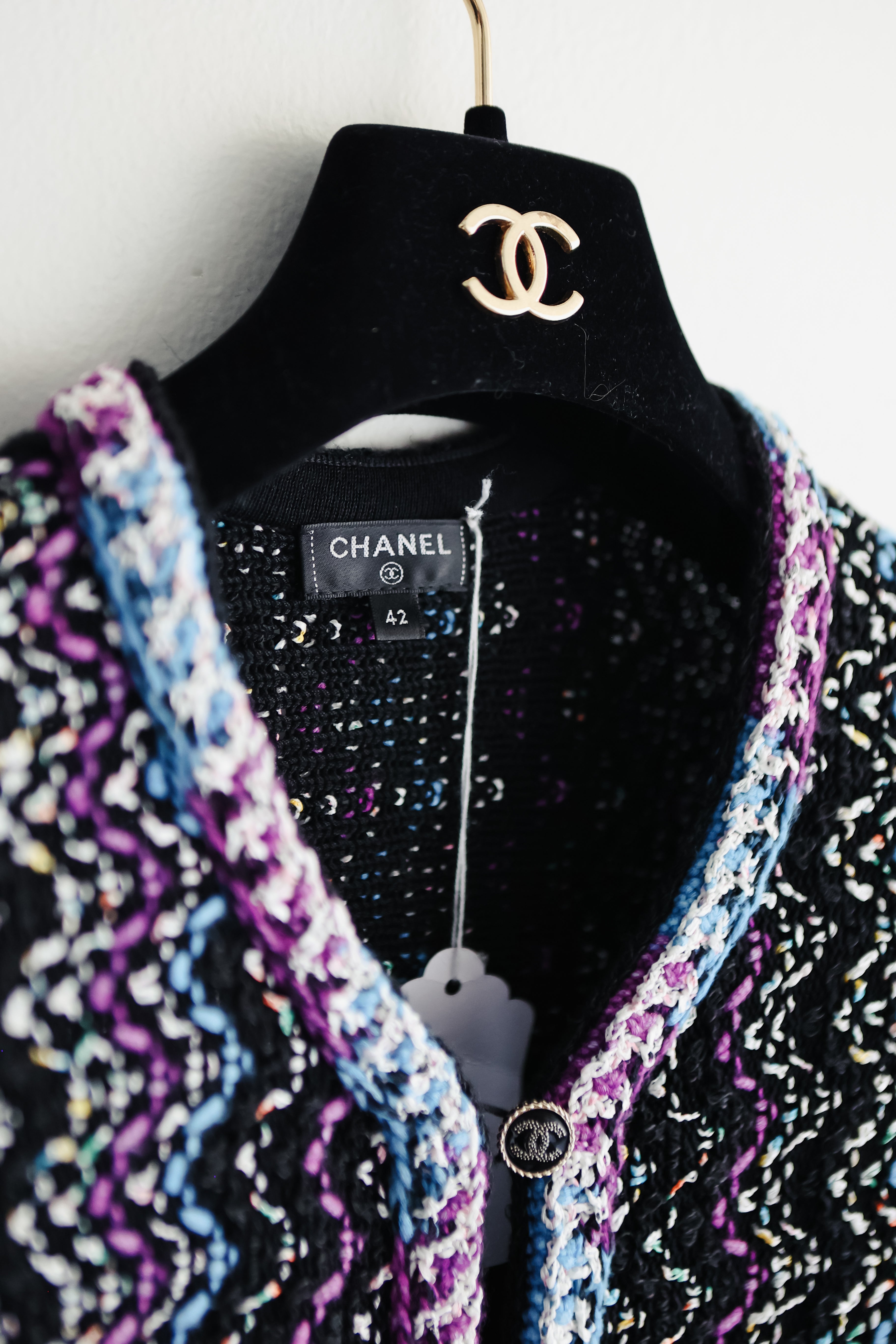 CHANEL Runway Tweed Mini Dress sz 42