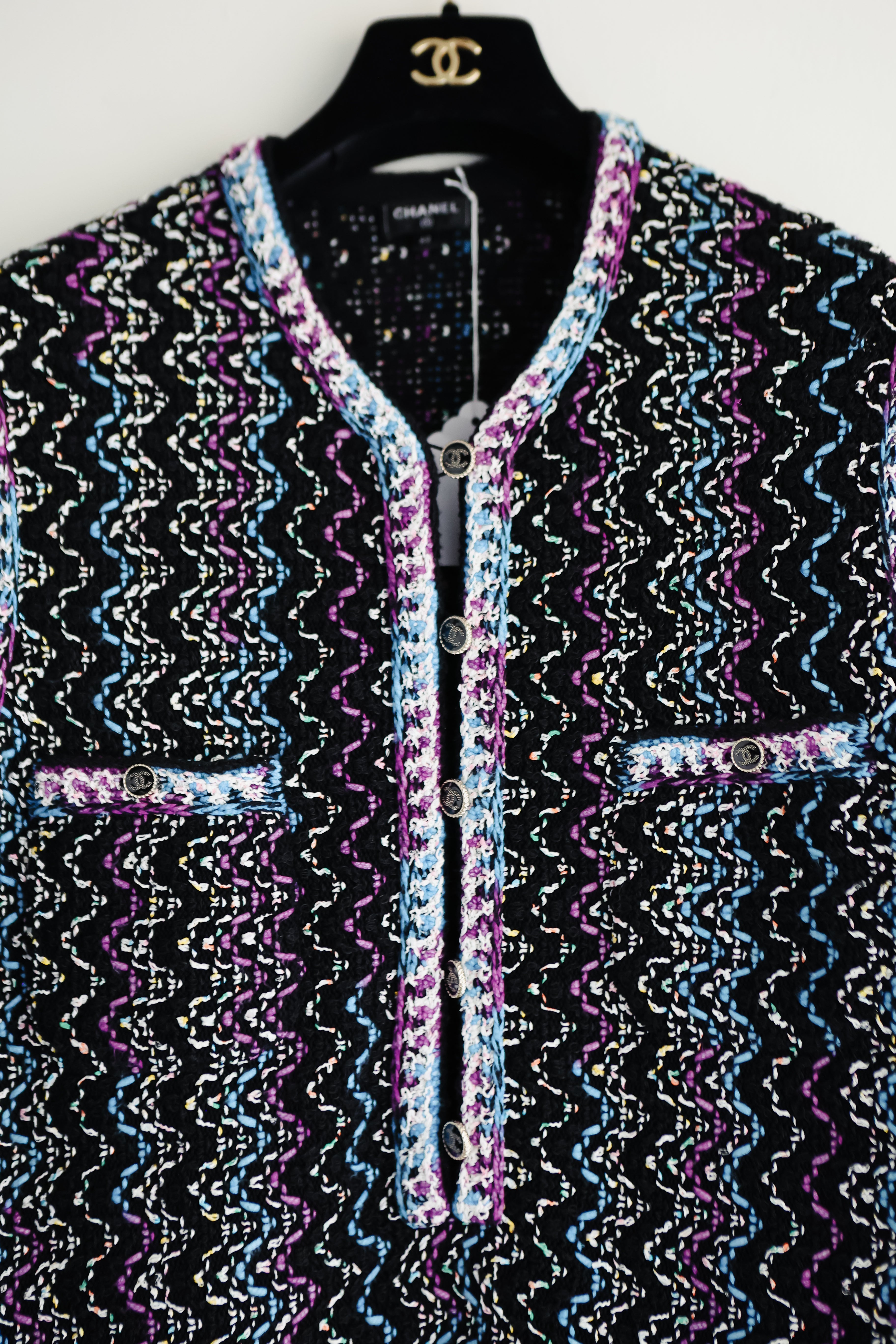 CHANEL Runway Tweed Mini Dress sz 42