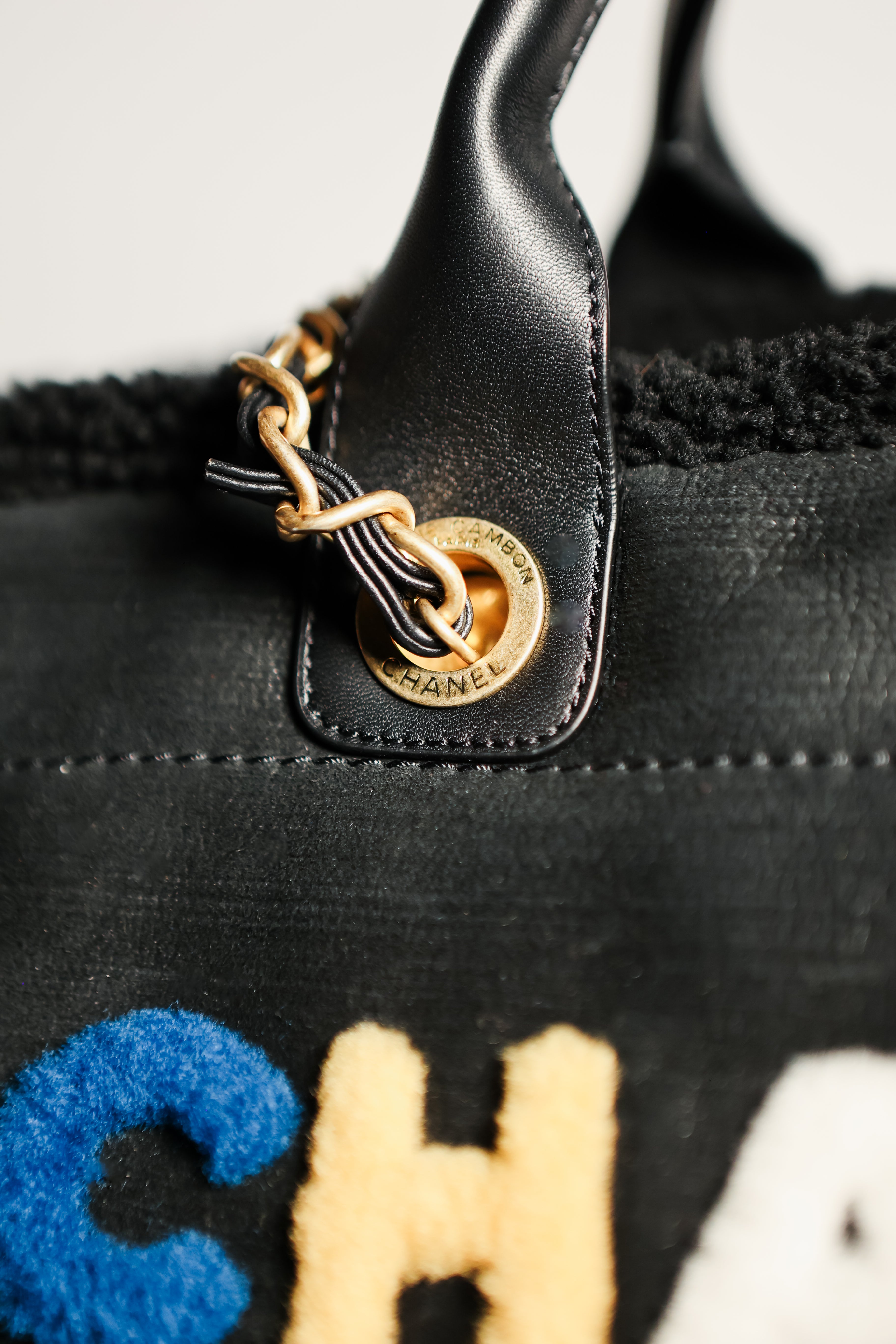 NWT Chanel Medium Deauville Shearling Tote