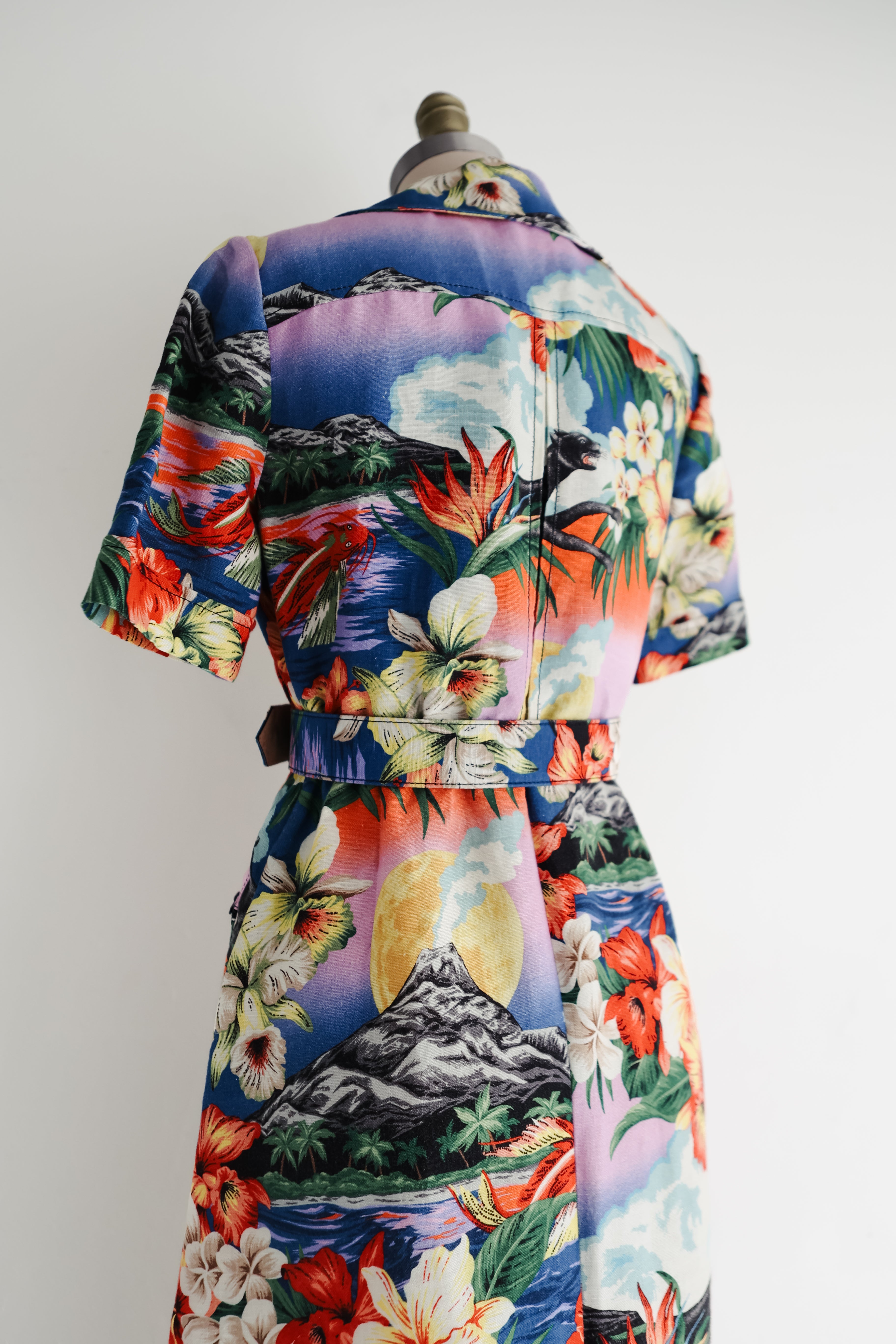 Gucci 2018 Hawaiian Linen Dress