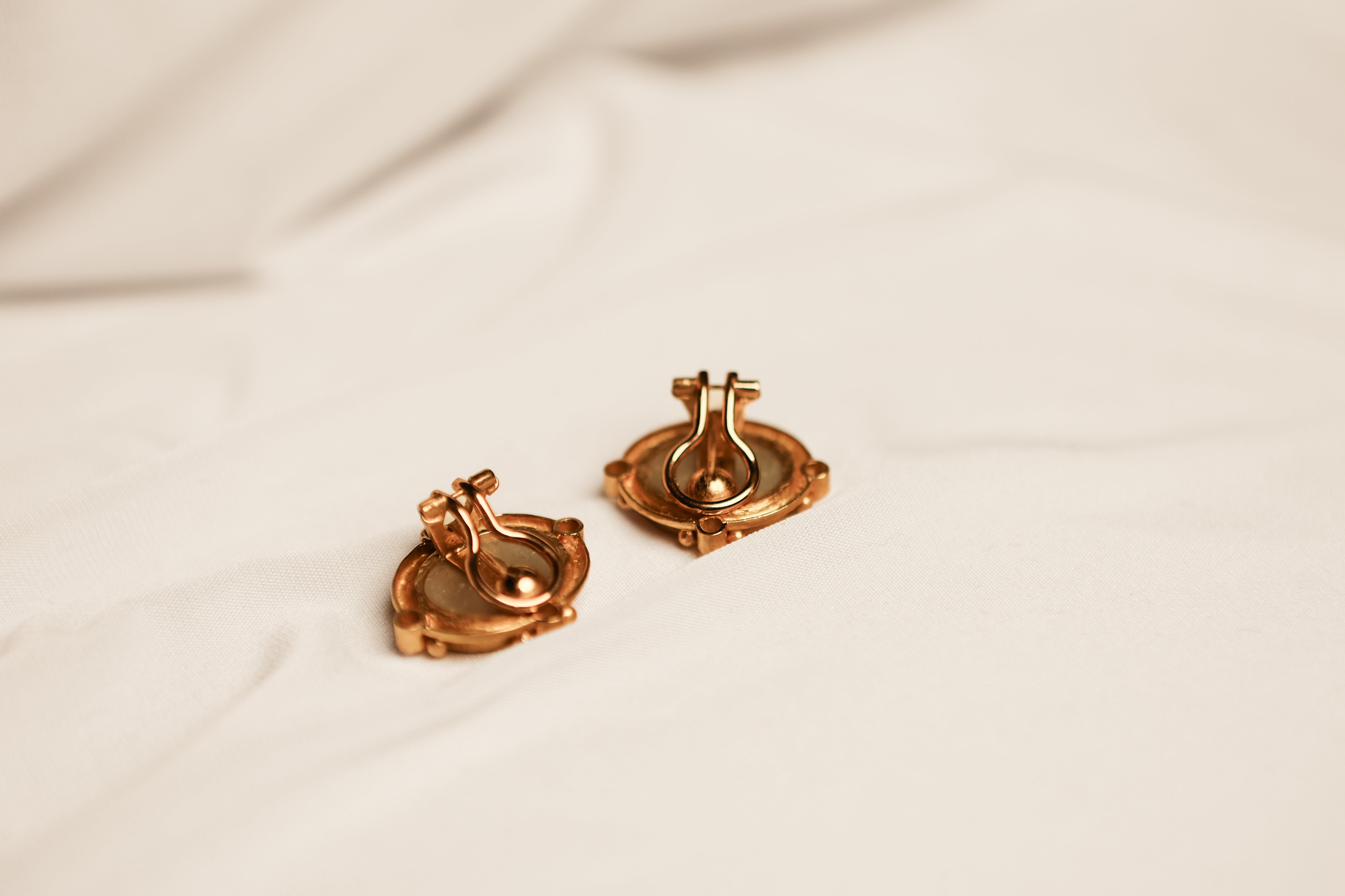 Elizabeth Locke Smoke Griffin and Lion Earrings