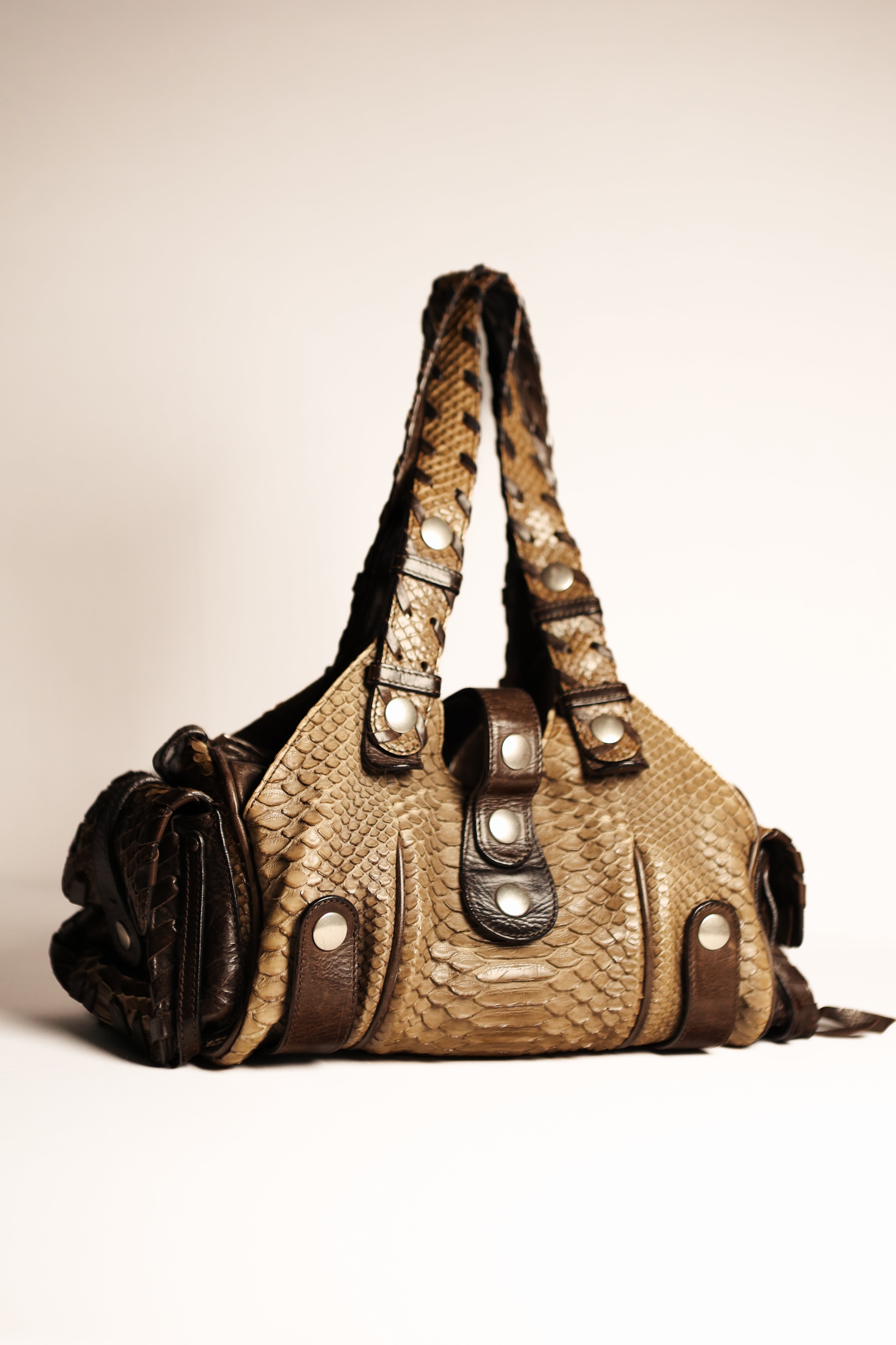 CHLOE Python Silverado Snakeskin Handbag