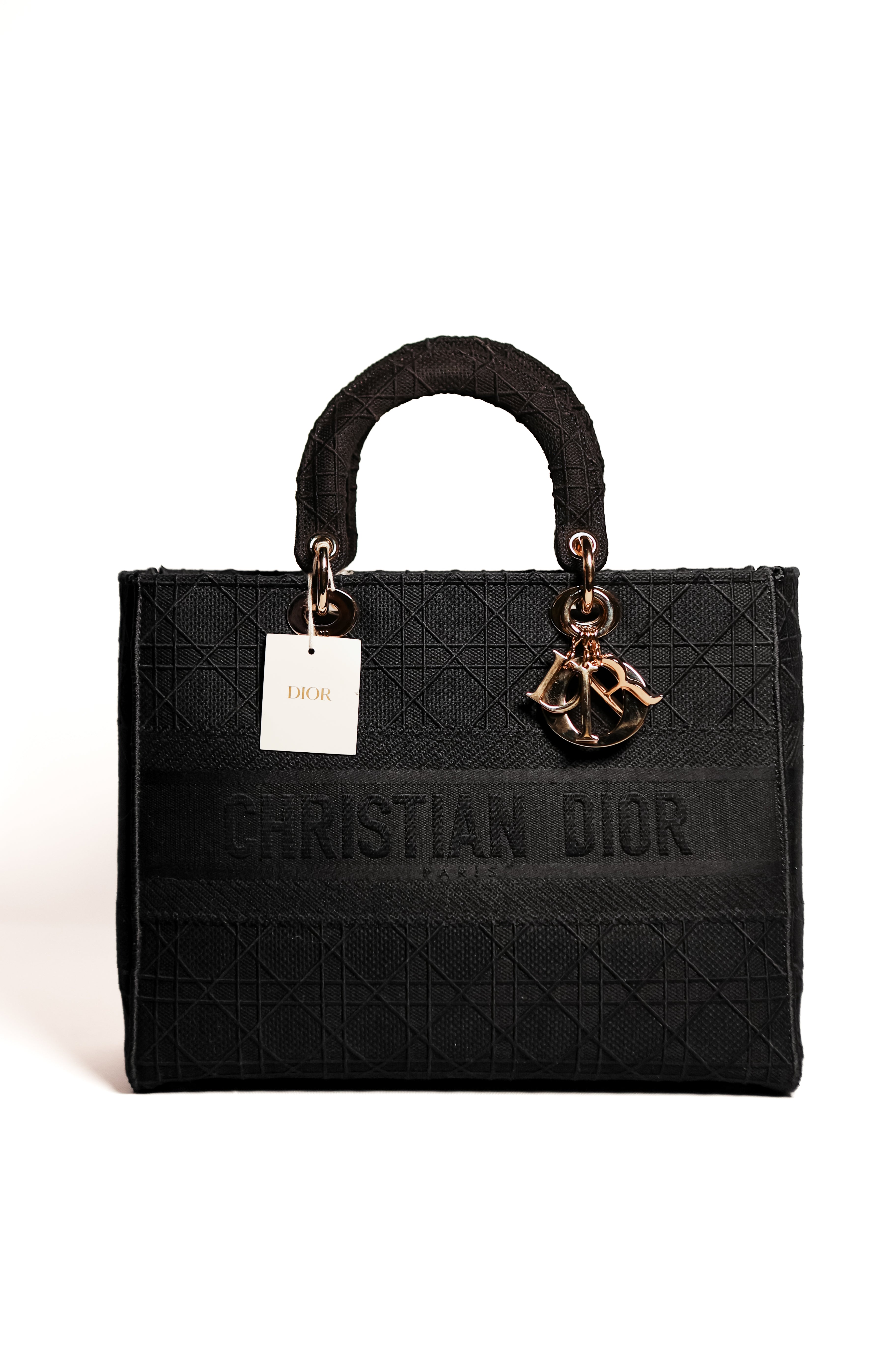 Christian Dior Black Lady Dior D-lite Tote NWT