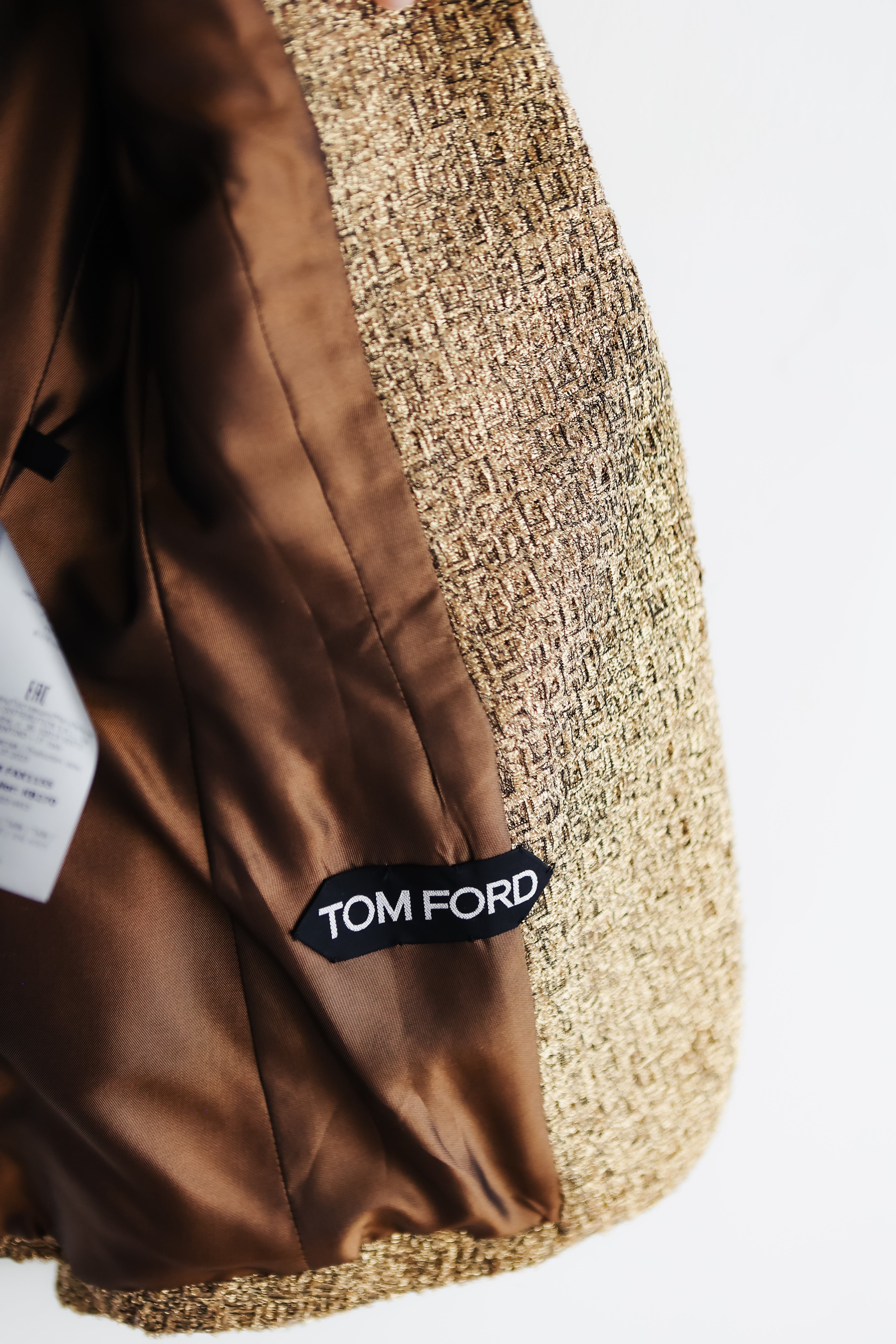 TOM FORD Gold Metallic Blazer sz 34