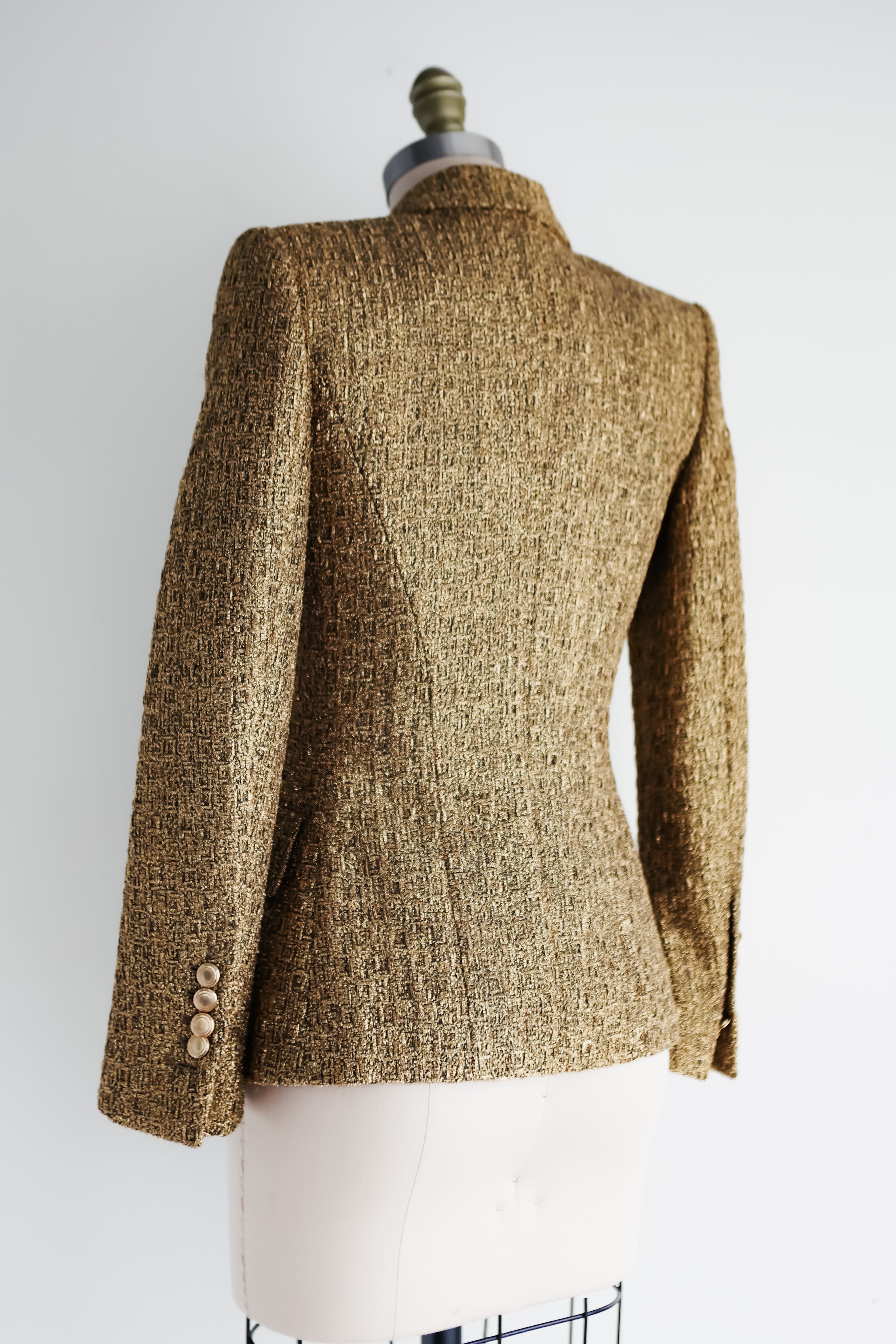 TOM FORD Gold Metallic Blazer sz 34