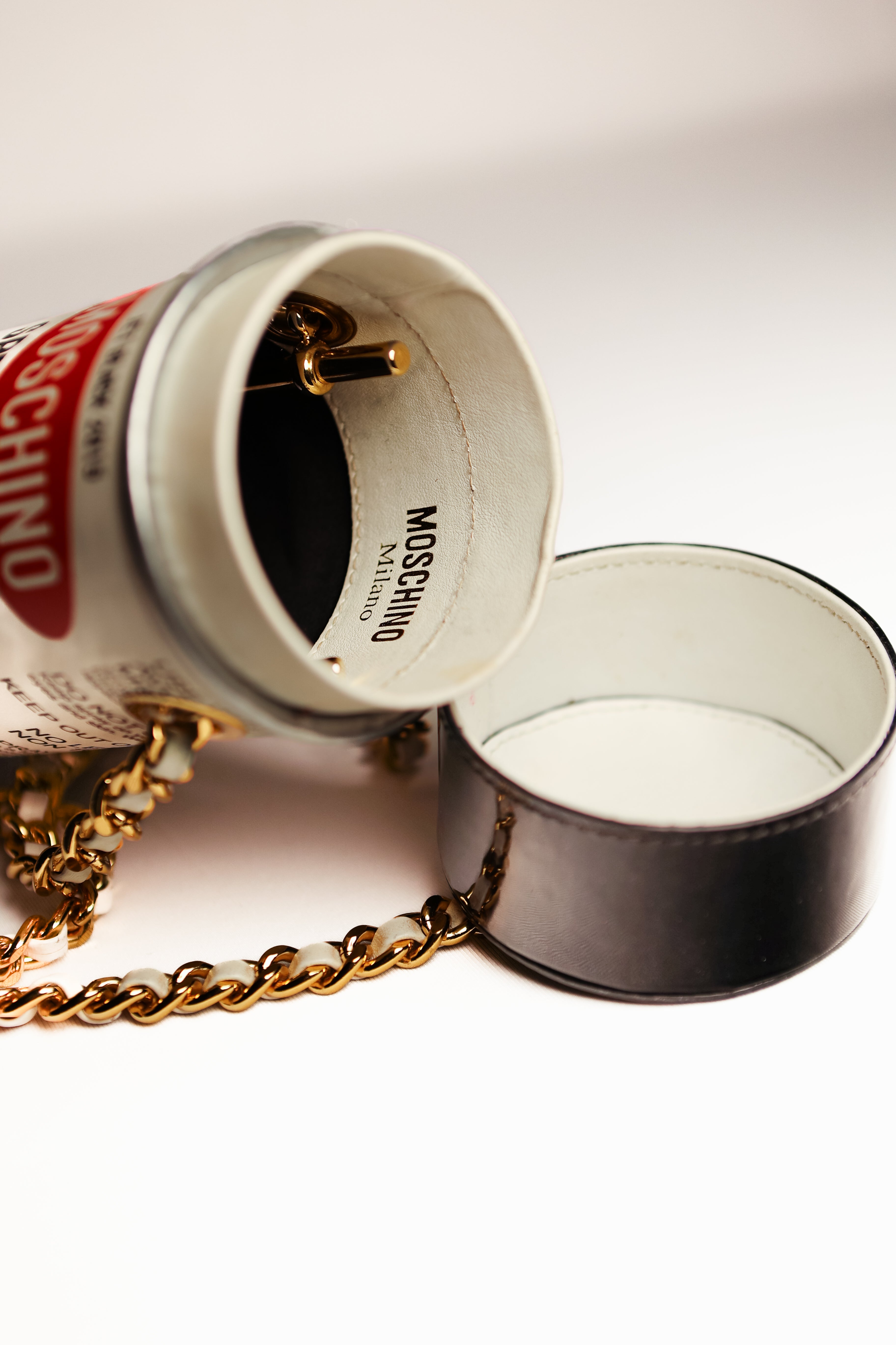 RARE Moschino Spray Paint Can Crossbody Bag