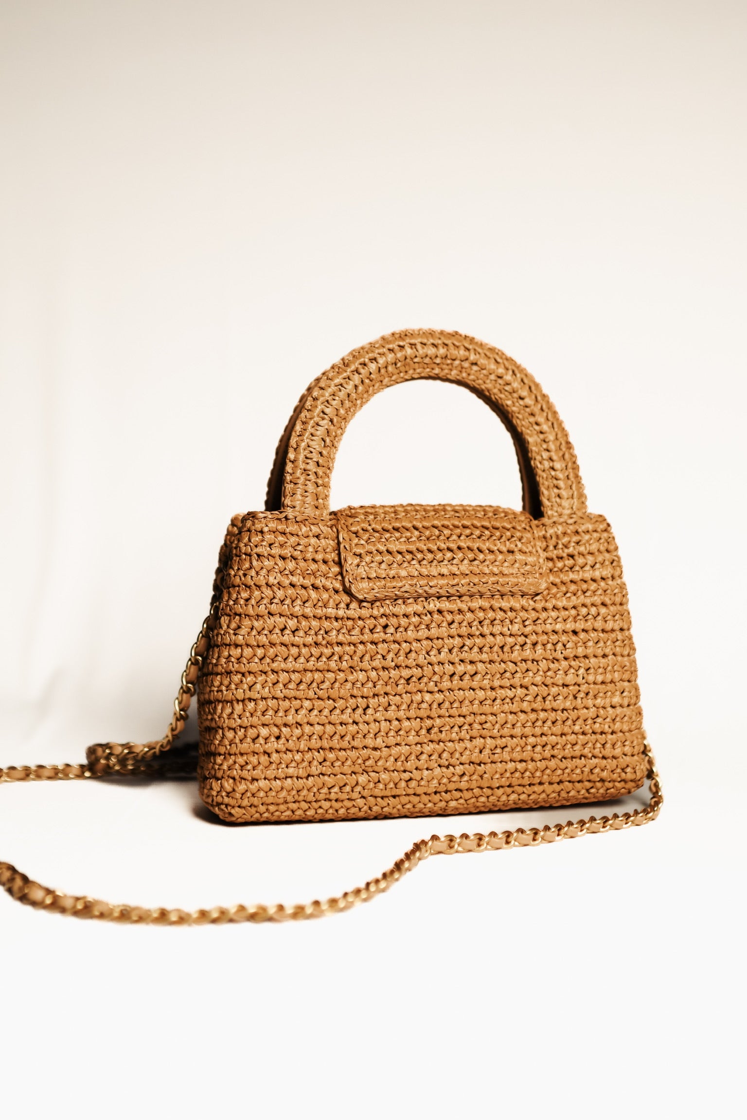 CHANEL Raffia Mini Shopping Bag NWT