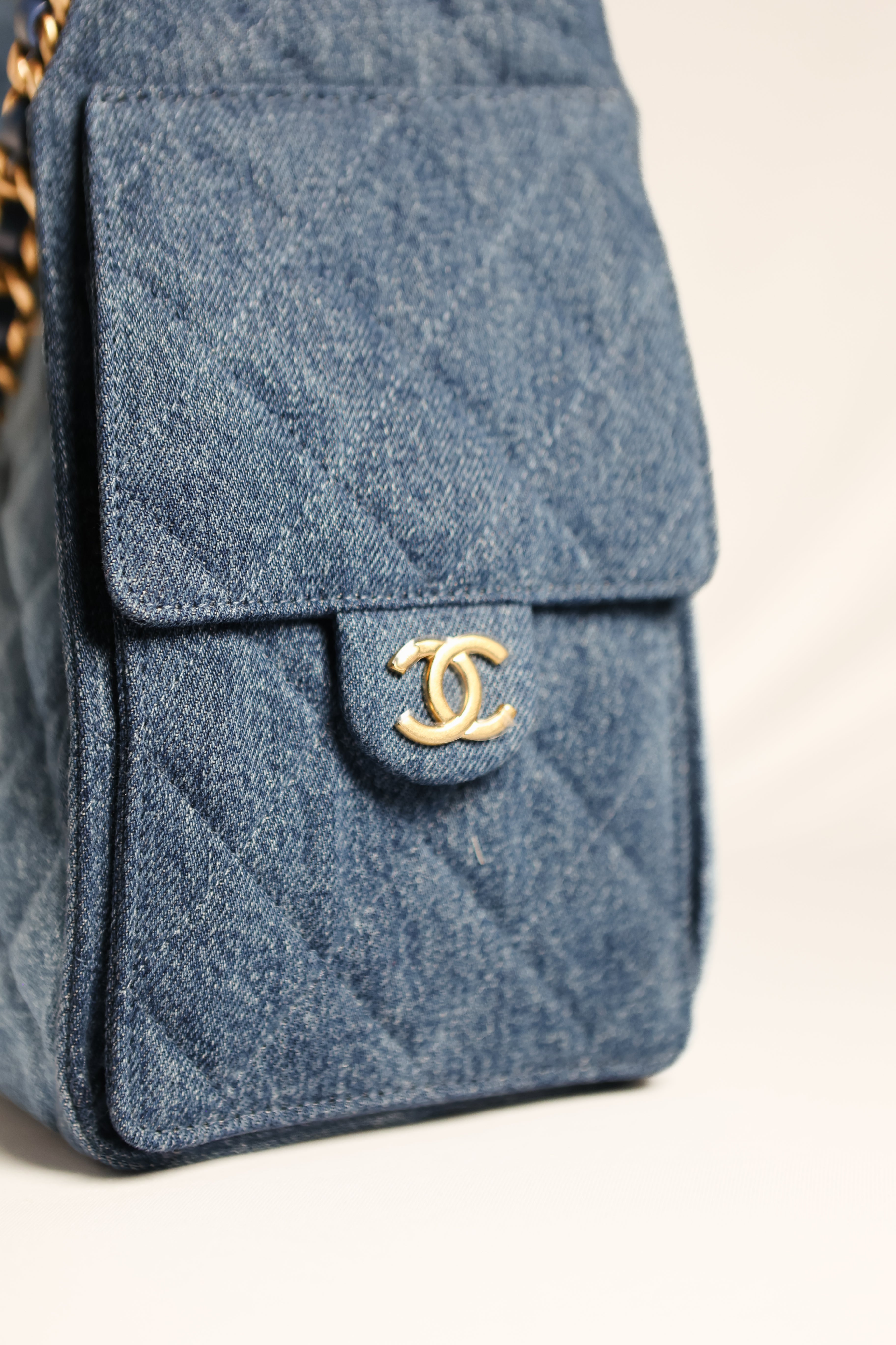 Chanel Small 25 Quilted Denim handbag