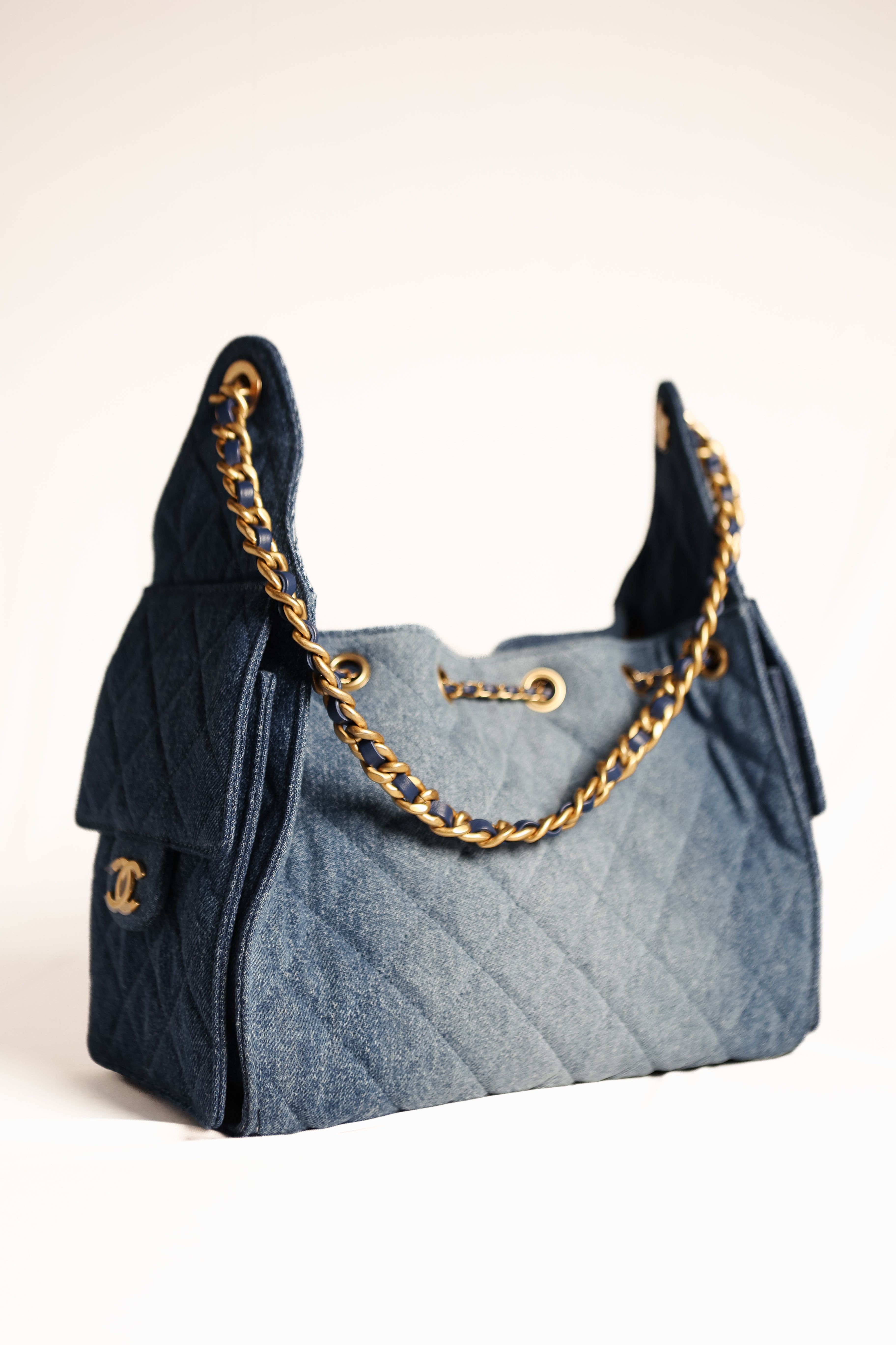 Chanel Small 25 Quilted Denim handbag
