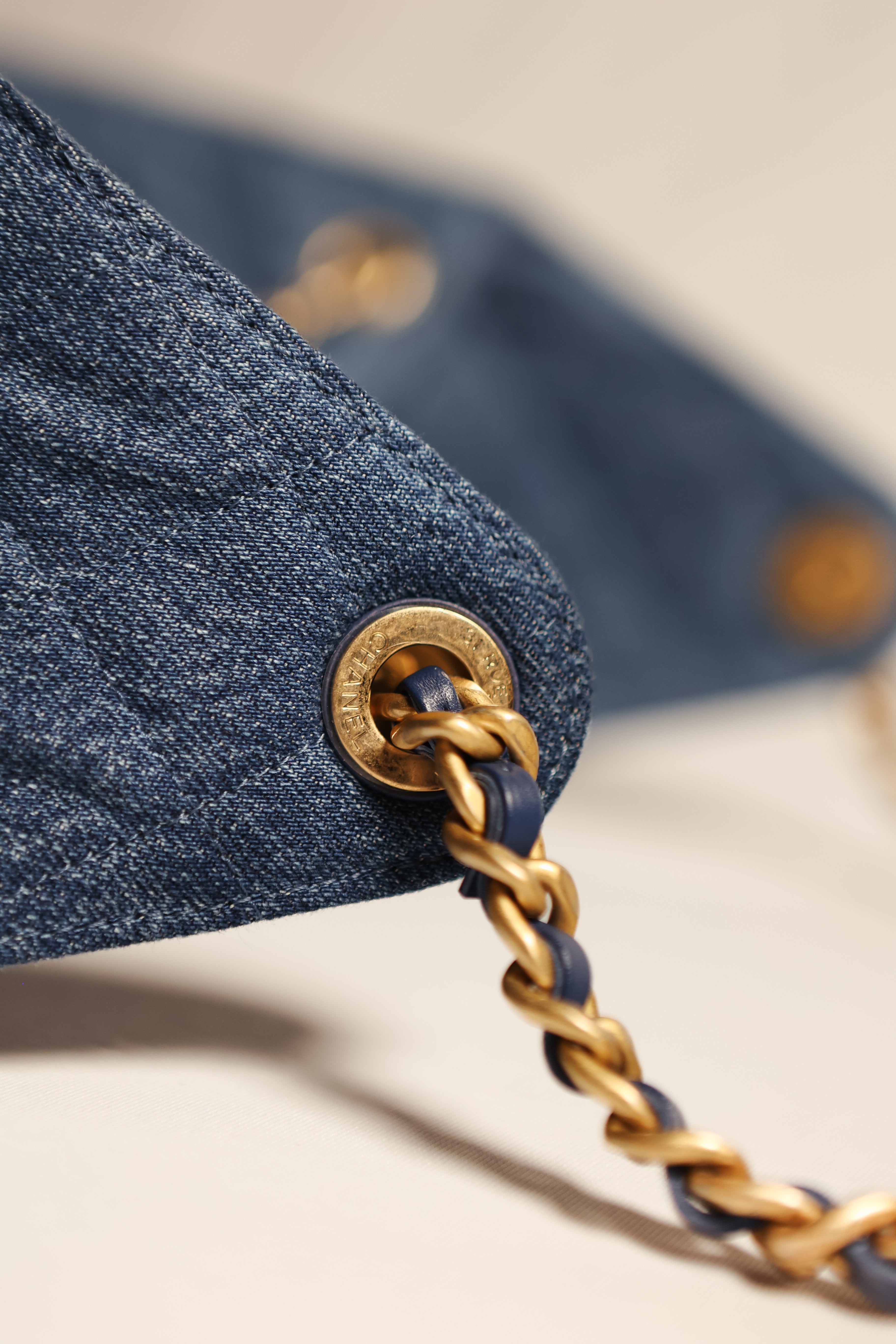 Chanel Small 25 Quilted Denim handbag