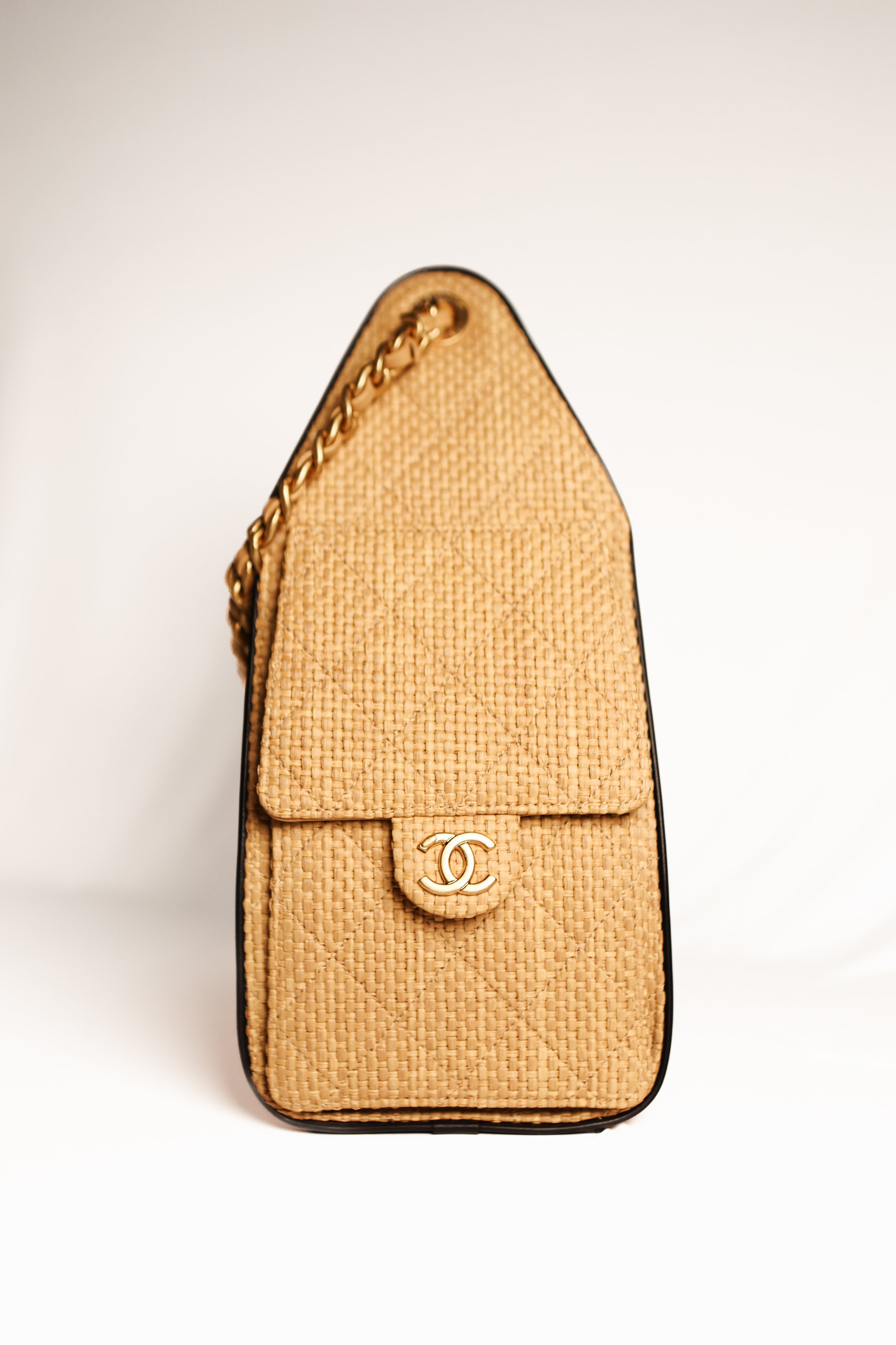 Chanel Small 25 Quilted Raffia handbag