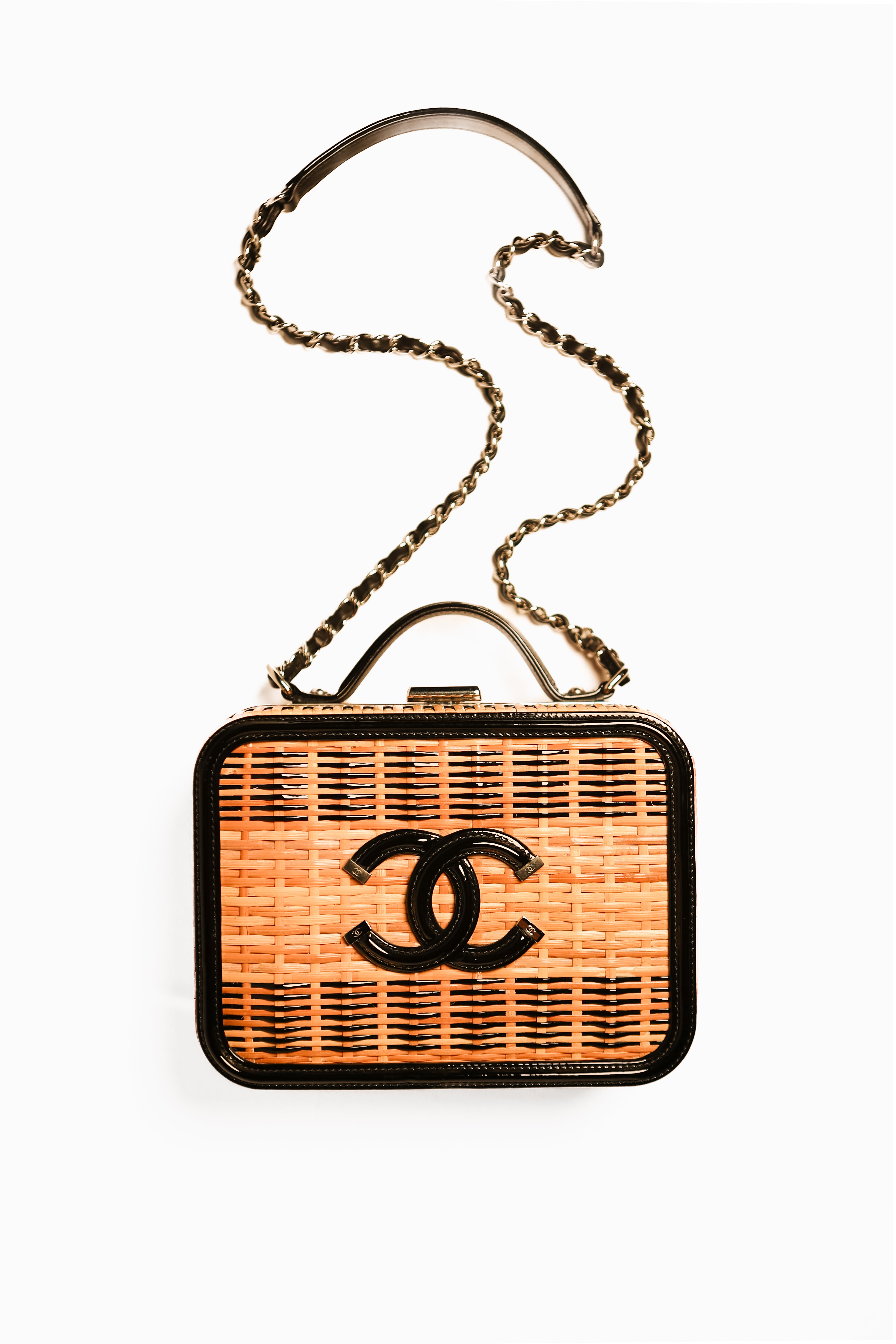 Chanel Small Rattan Filigree Vanity Case