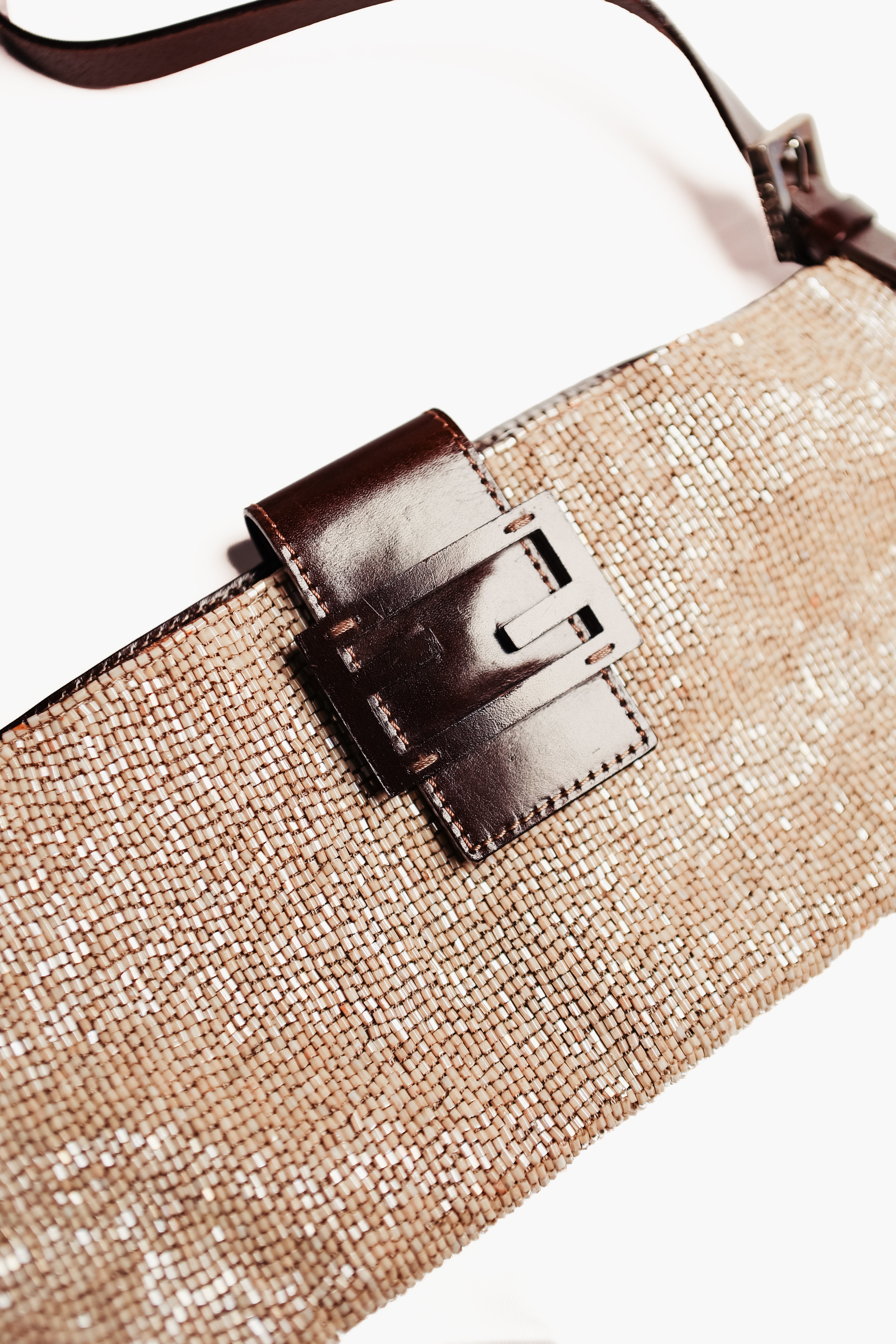 Vintage Fendi Beaded Baguette Bag