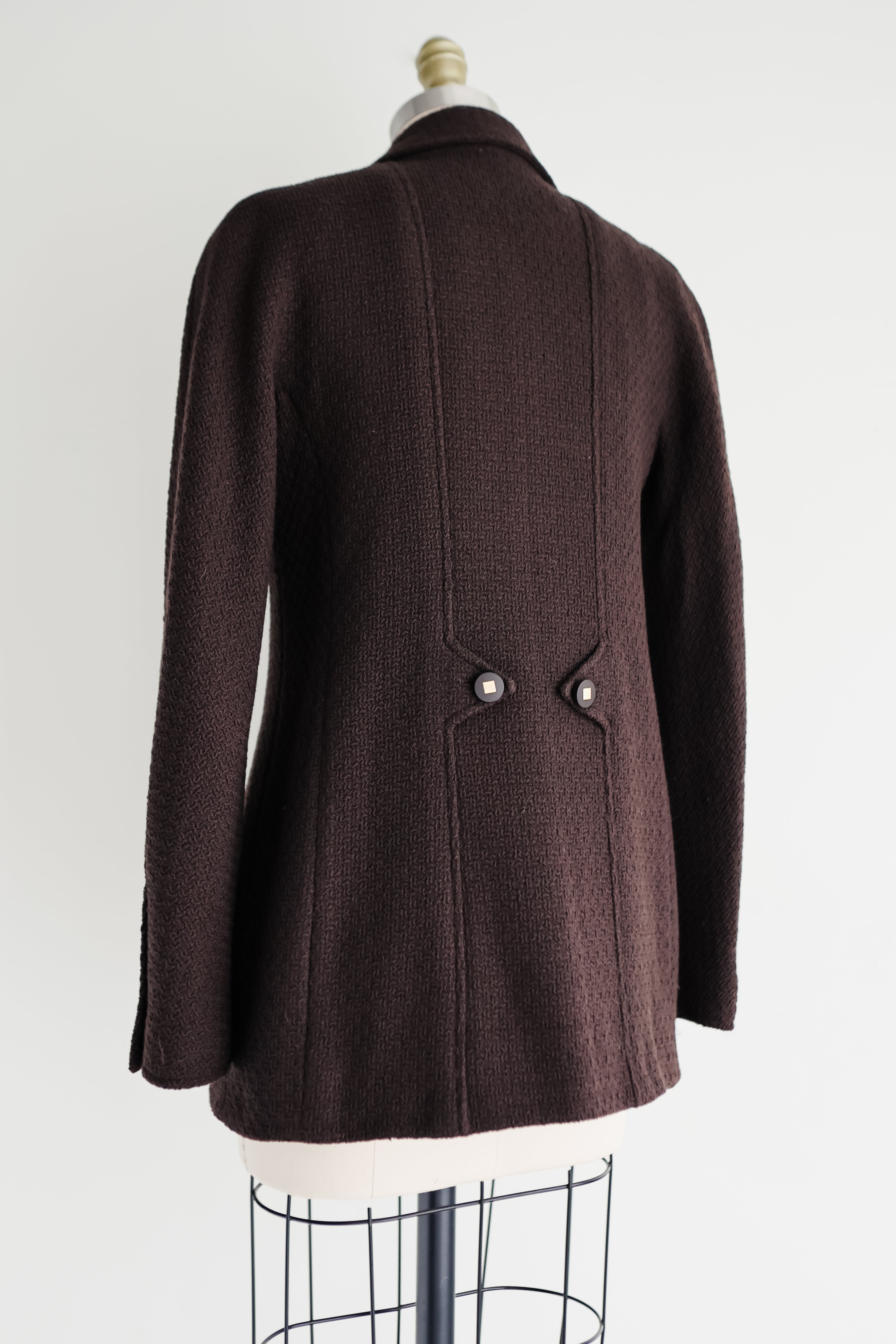 Vintage Chanel Boutique brown wool boucle jacket