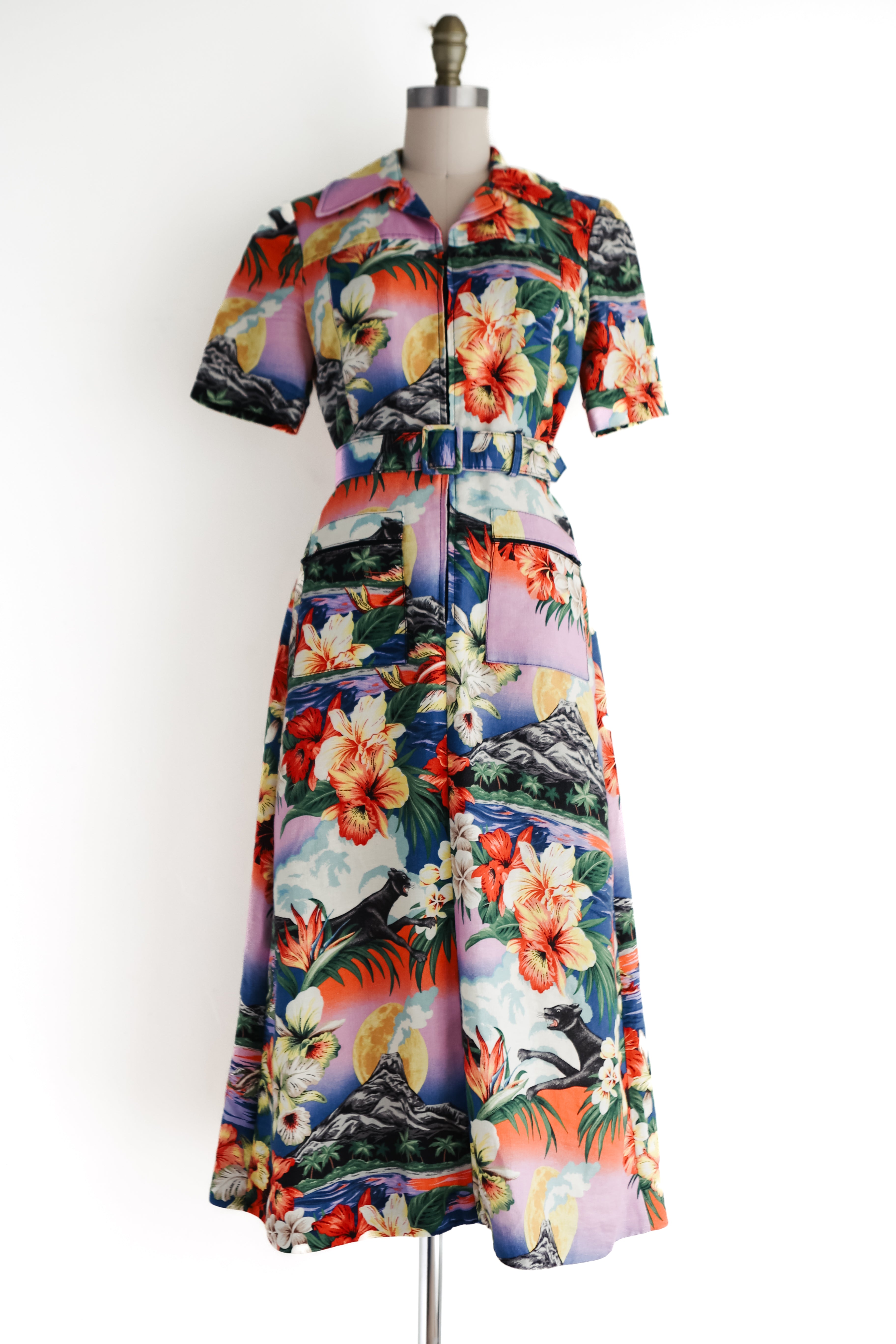 Gucci 2018 Hawaiian Linen Dress